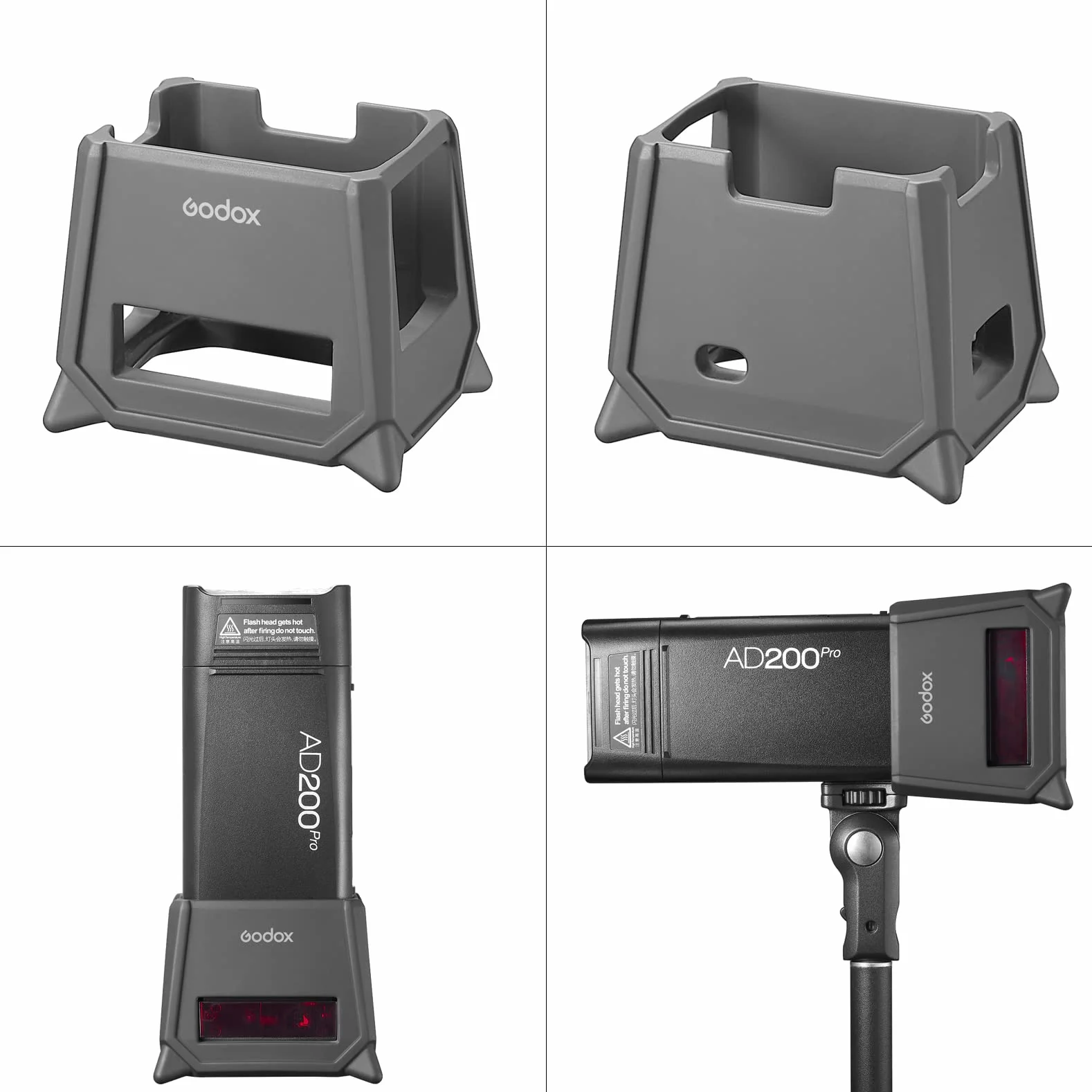 Godox AD200Pro-PC Housse de Protection en Silicone, Protégez Votre Flash AD200ProII AD200Pro AD200 ou Remplacez Idéalement Un Support de Lampadaire