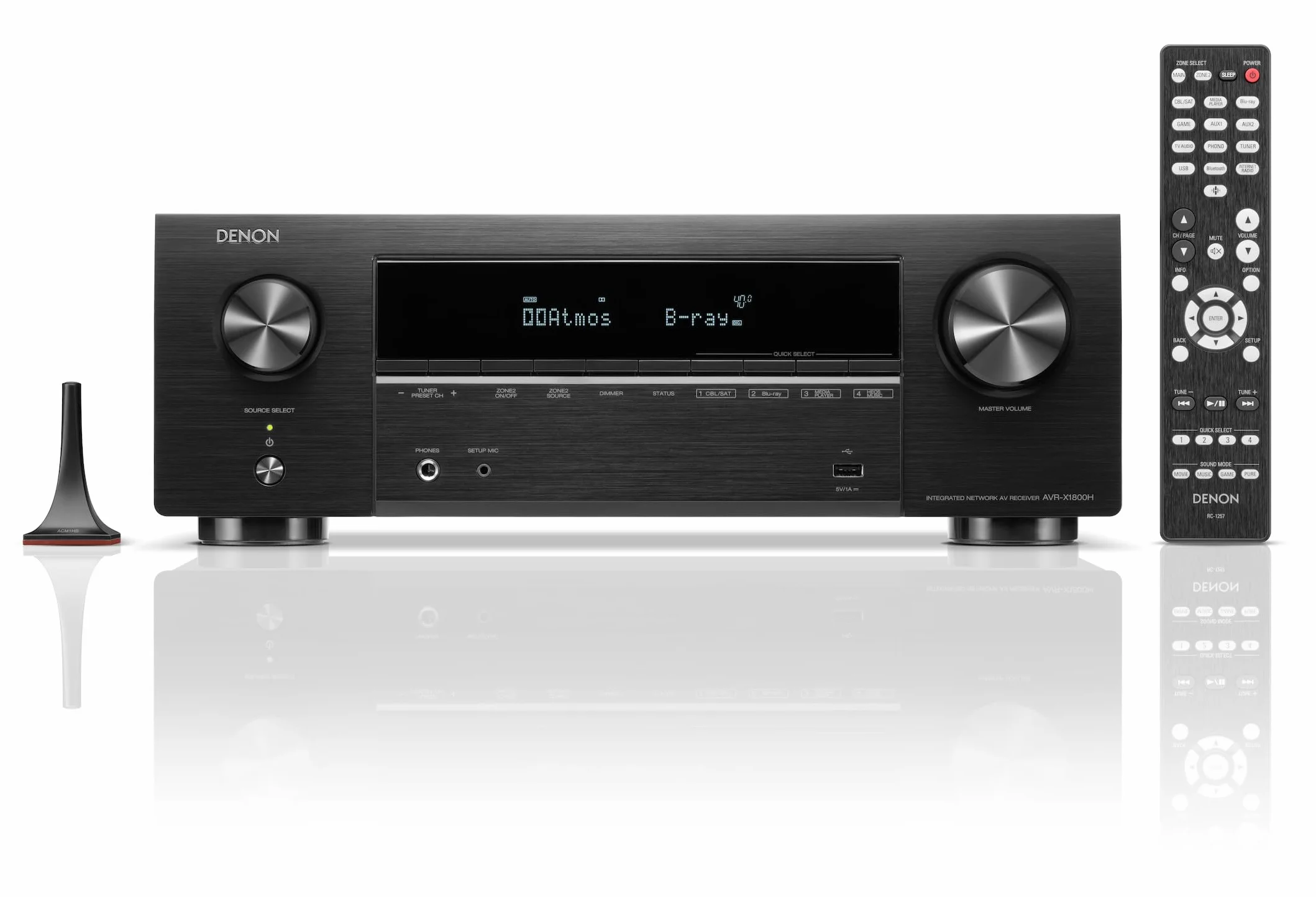 Denon AVR-X1800H Amplificateur AV Home Cinéma 7.2 Canaux 175W HDMI 8K HEOS Dolby Atmos DTS:X Noir