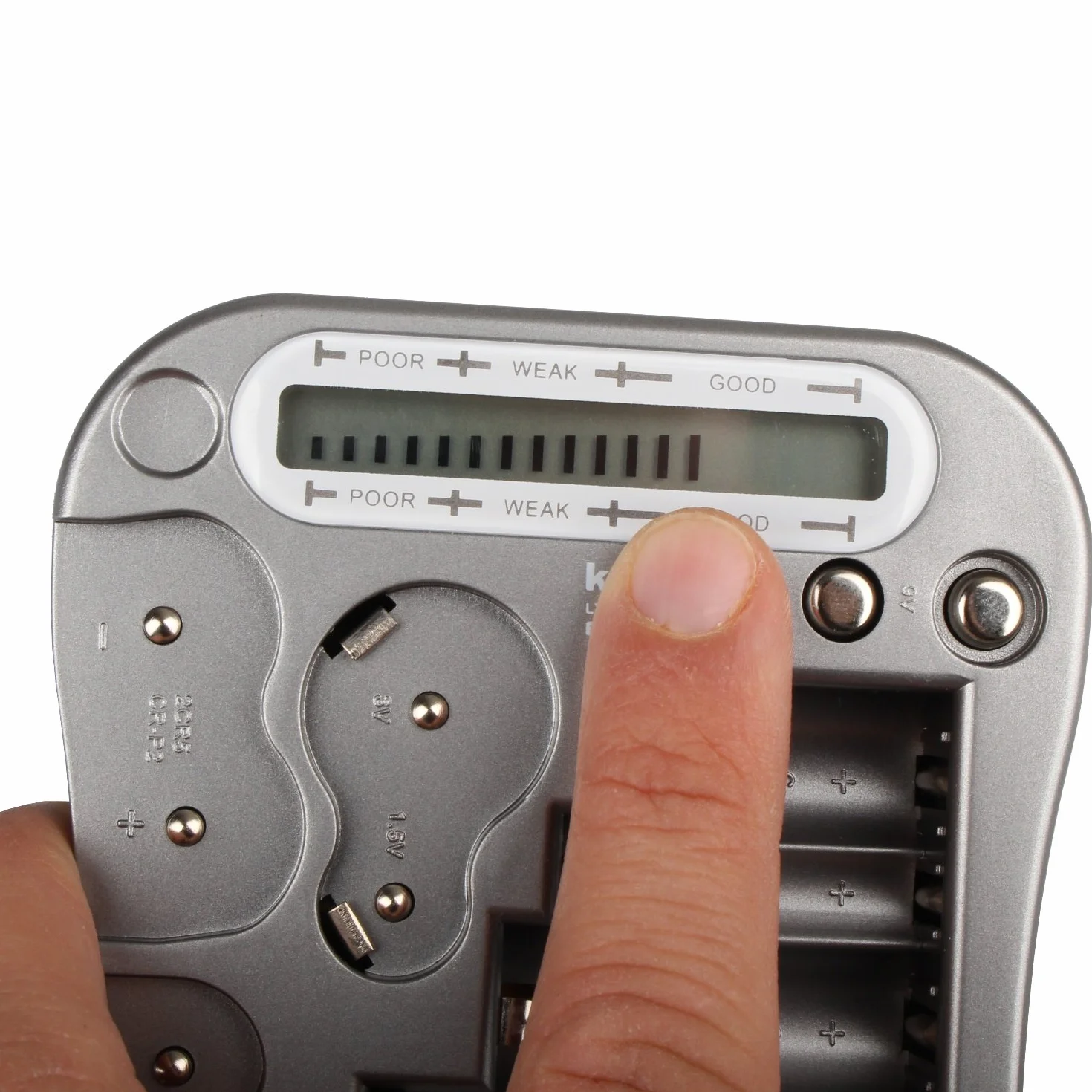 Kraftmax V2 Testeur de batterie professionnel avec écran LCD pour piles boutons