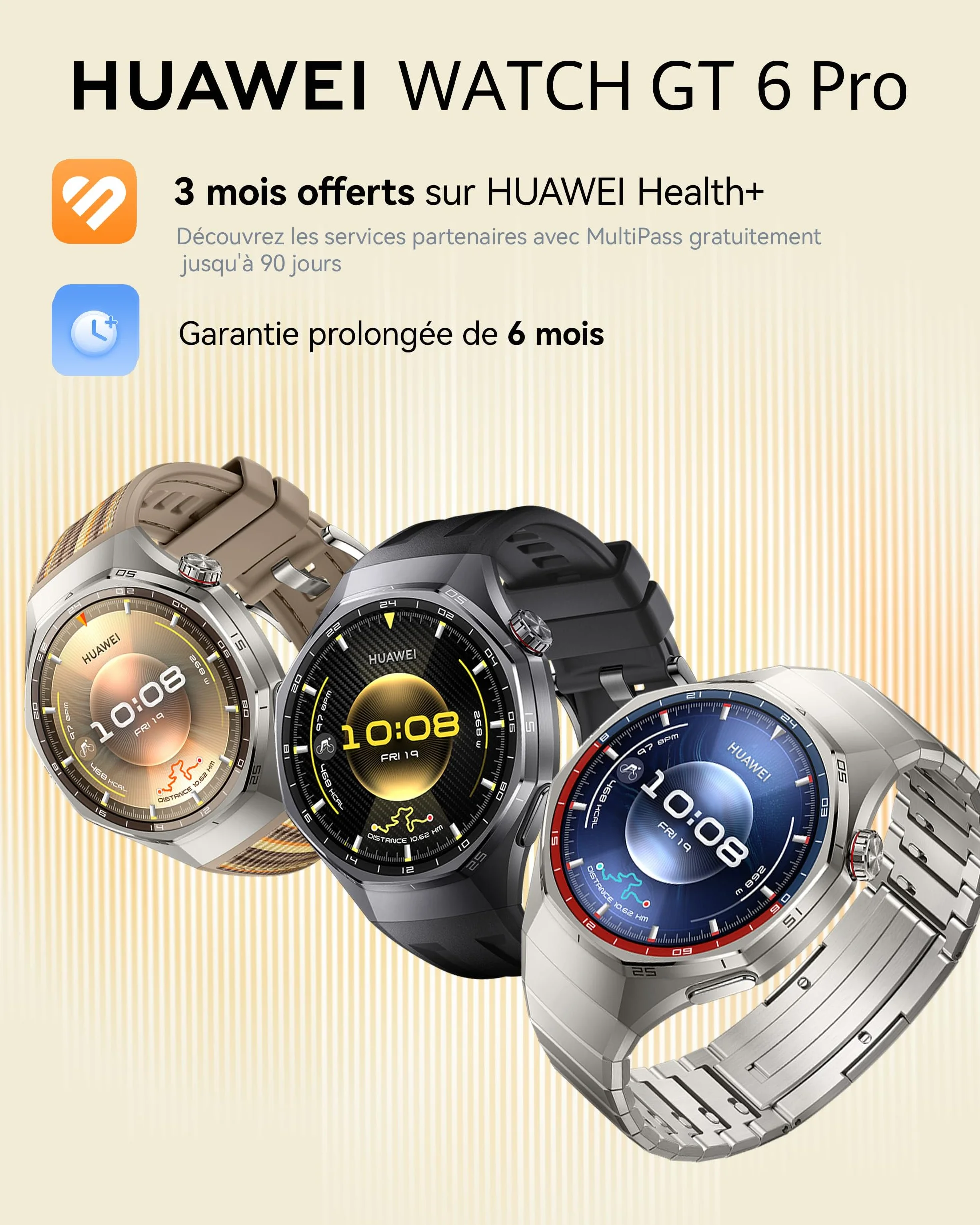 HUAWEI Watch GT 6 Pro GPS 46mm Montres connectées, Écran AMOLED de 1,47 Pouce, Jusqu'à 21 Jours d'autonomie, Cyclisme de Niveau Professionnel, Fonctionne avec iOS et Android, Analyse ECG, Noir