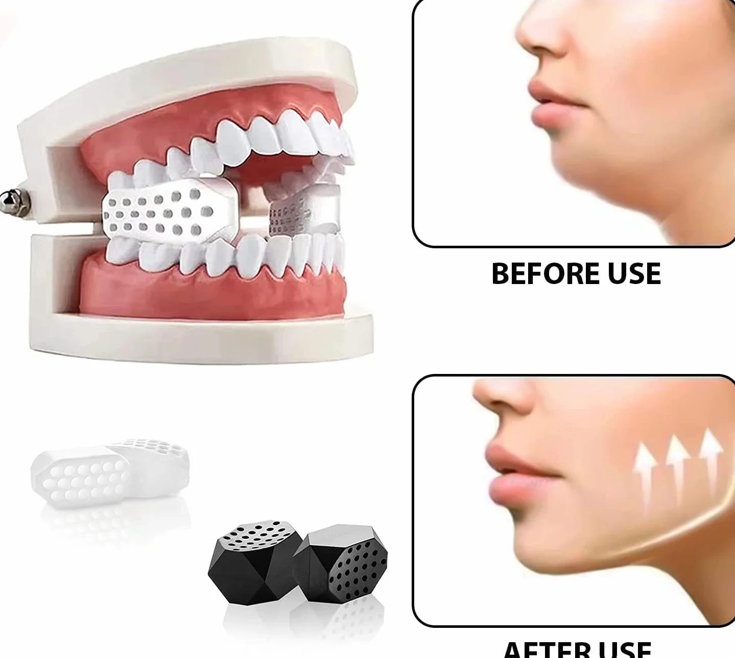 Jawline Exercice de Mâchoire, Dispositif de Renforcement du Cou Muscler Machoire Outil pour Hommes Femmes