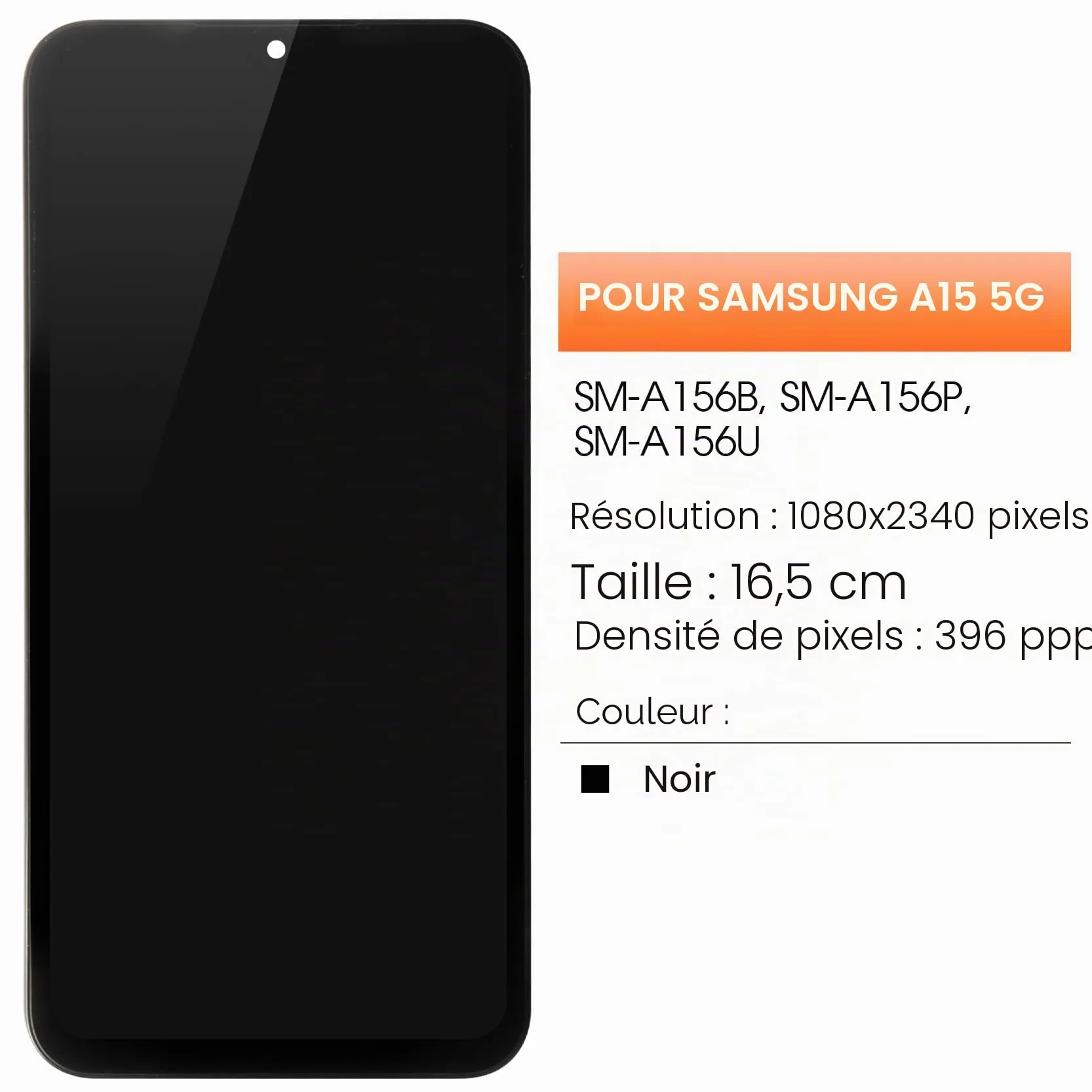 AGCUT Écran LCD pour Samsung A15 4G / 5G LCD Display pour Samsung Galaxy A15 A155F A156B 6,5" LCD Ecran Replacement Touch Screen Digitizer Assembly avec Réparation Outils, Noir avec Cadre
