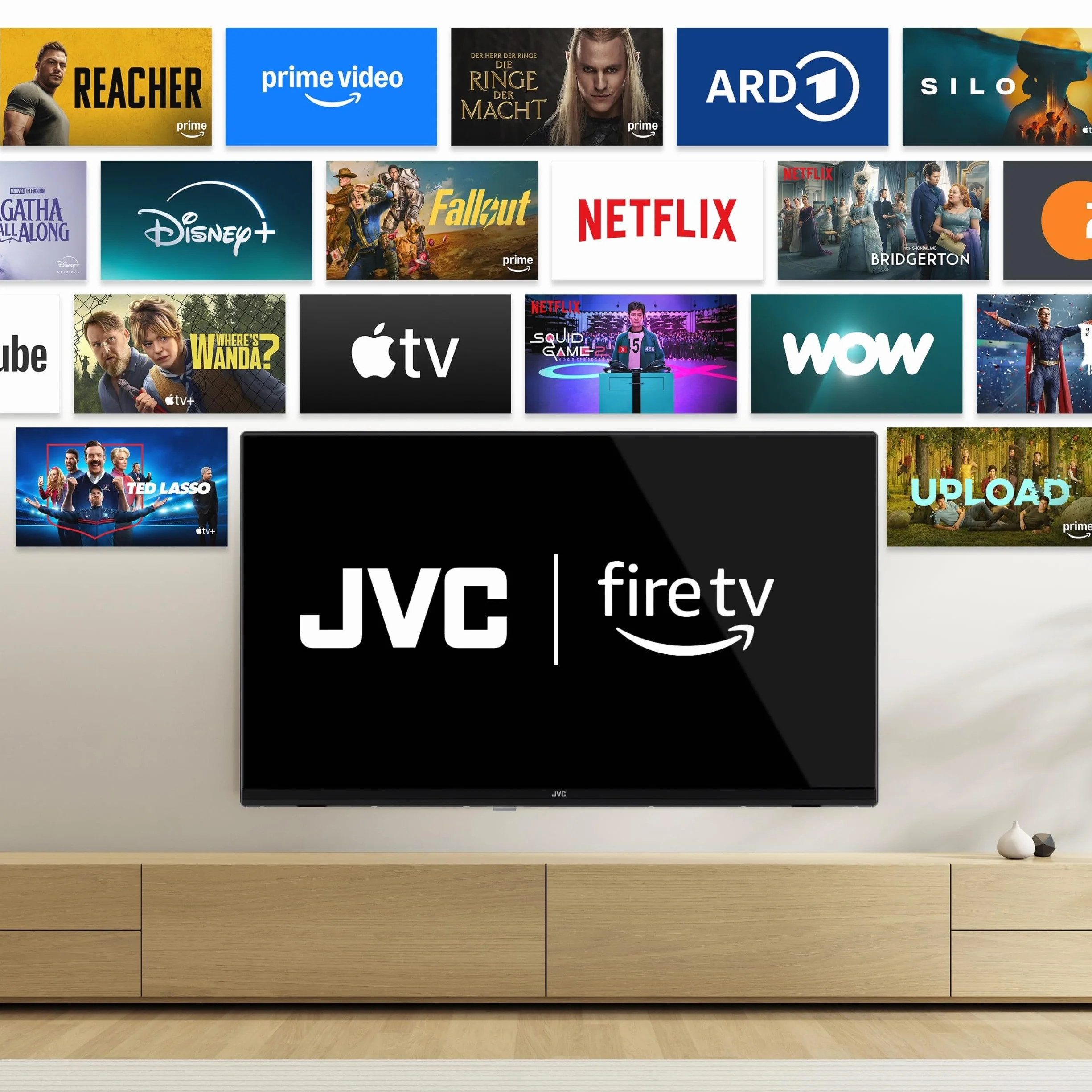 JVC Fire TV LT-24VRH3555 (2026) Fire TV, HD, Smart TV, HDR, avec Commande vocale Alexa et Triple Tuner, LED
