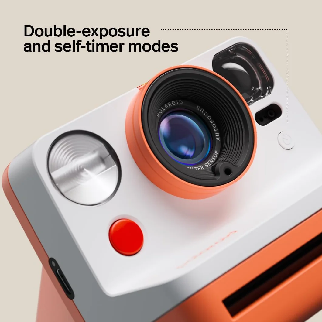 Polaroid Now Gen3 - Pebble White + Color Film Bundle (16 Photos)