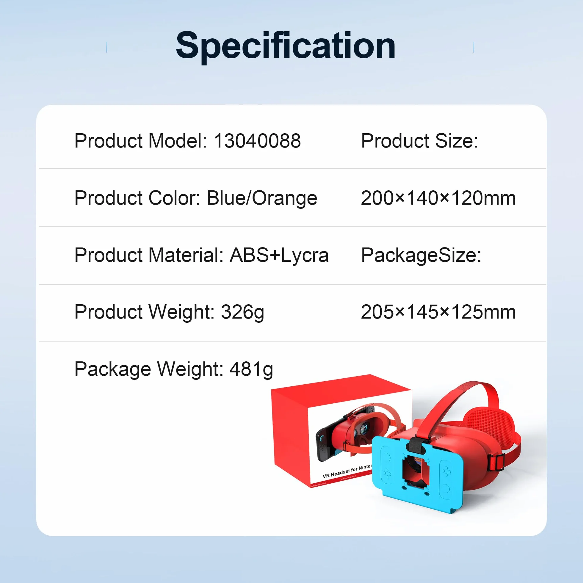 Casque réalité virtuelle Nintendo Switch 2 objectifs HD réglables sangle confortable lunettes 3D bleu rouge