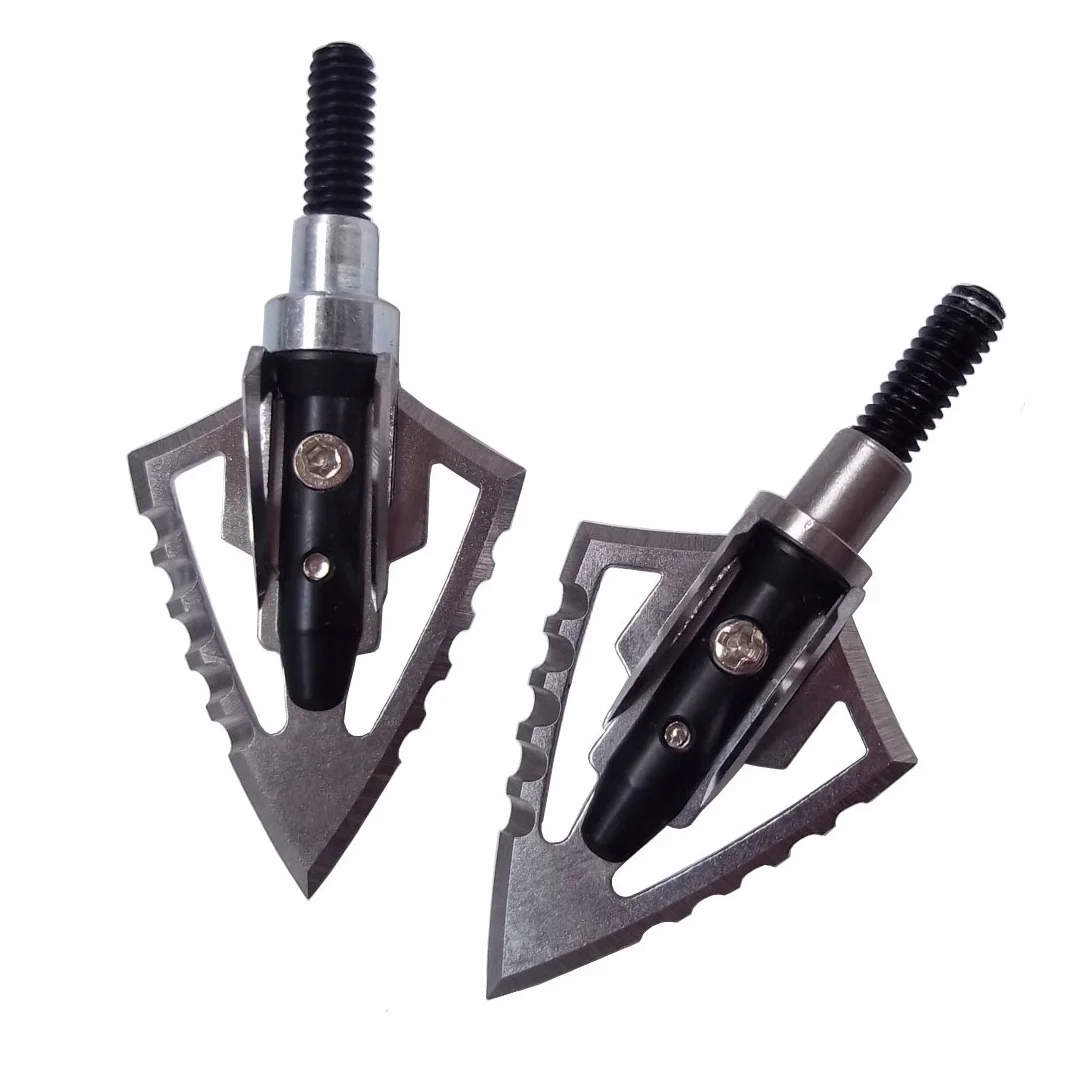 Flèches Tir à l'Arc 100 Grain Broadheads Pointes de Chasse pour Arc