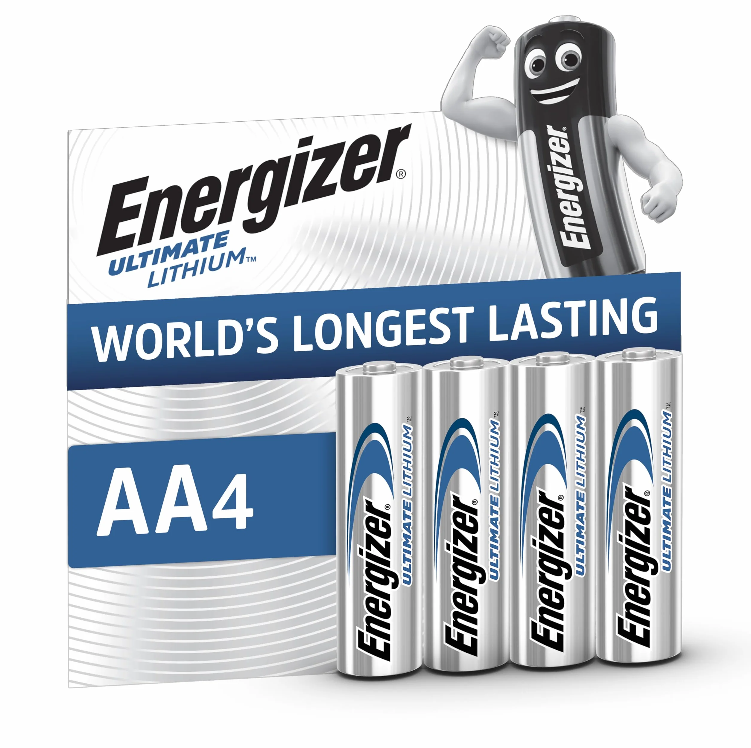 Energizer Ultimate Lithium Piles AA Lot de 4 - Longue Durée pour Appareils à Haute Consommation