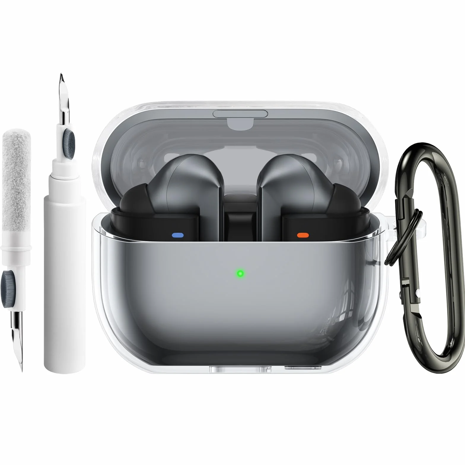 YLK Coque Samsung Galaxy Buds 3 Pro/Buds 3 Étui Antichoc TPU Souple Recharge USB-C Sans Fil Transparent