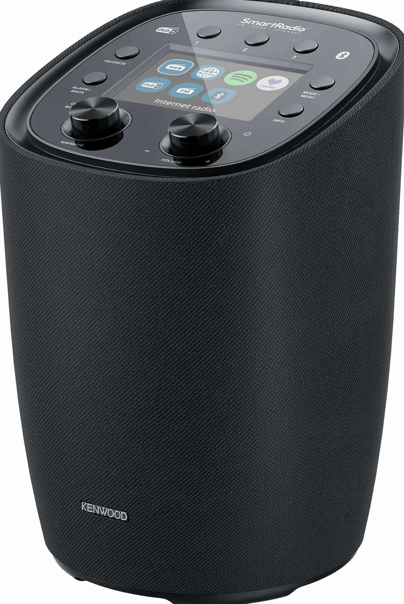 Kenwood CR-ST500S-B Radio Intelligente Design avec écran Couleur TFT 4", Radio Internet WiFi, Dab+, FM, Spotify (HiFi), Deezer, Bluetooth, stéréo RMS 30 W, Caisson de Basses intégré, télécommande
