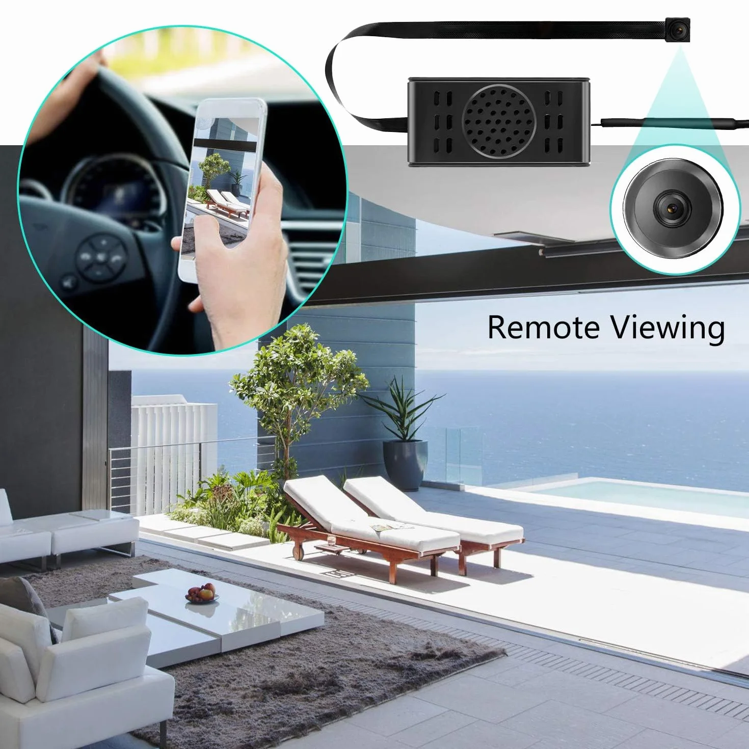 Caméra Espion WiFi sans Fil Mini 1080P caméra cachée caméra de Surveillance caméra bébé sécurité vidéo avec détection de Mouvement pour extérieure Interieure enregistreu