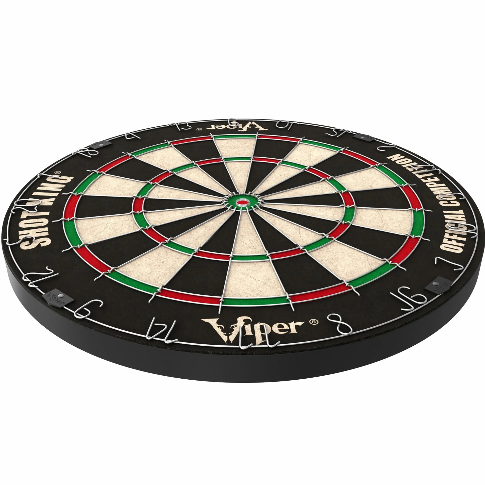 Shot King Jeu de fléchettes Acier Fil d'araignée Radial métal galvanisé 6 fléchettes Noir 45,1 cm