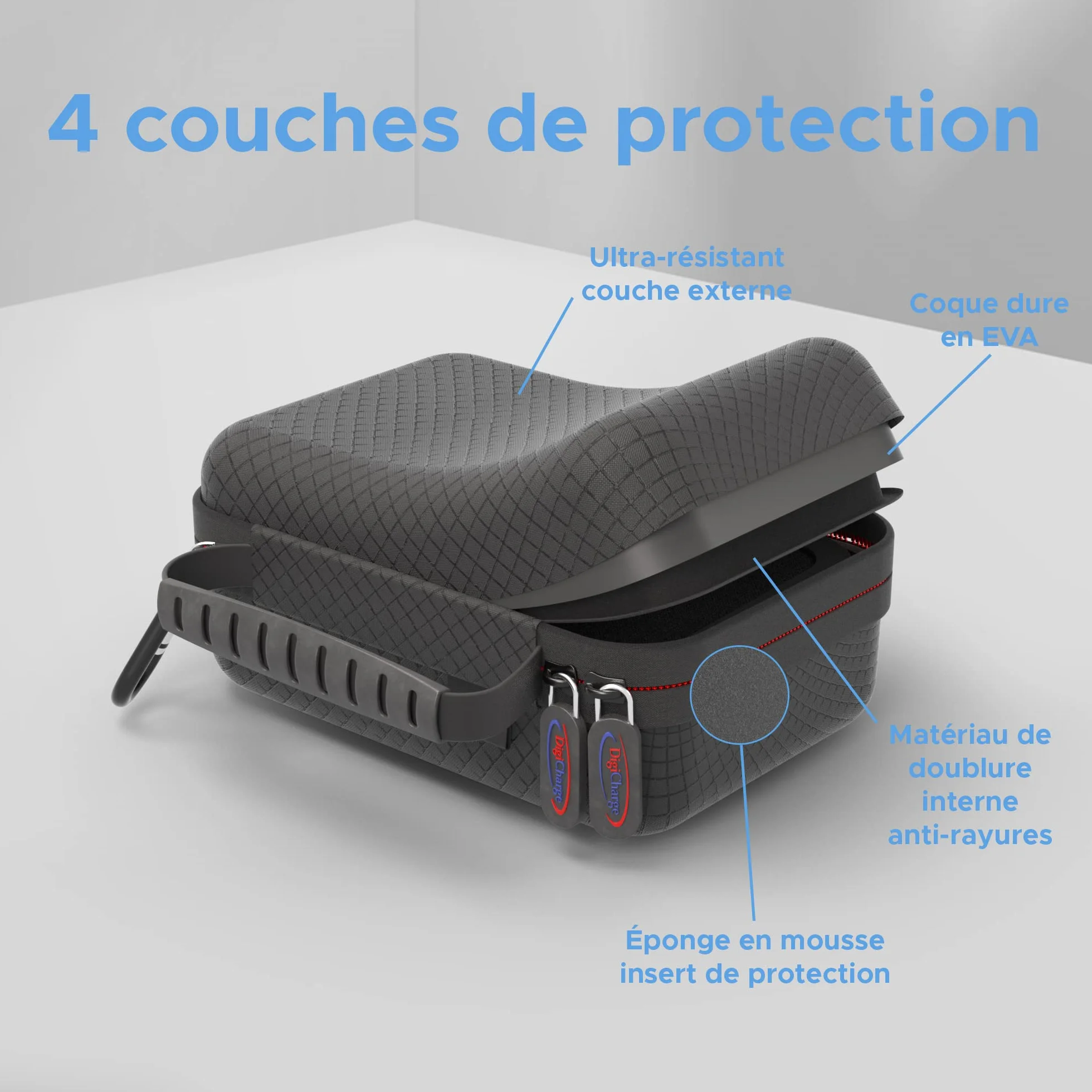 Digicharge Housse Étui Protection Compatible Gopro Hero11 Hero10 Hero9 Max Hero 11 Mini 10 9 8 7 6 Apeman Apexcam Victure Kitvision Akaso