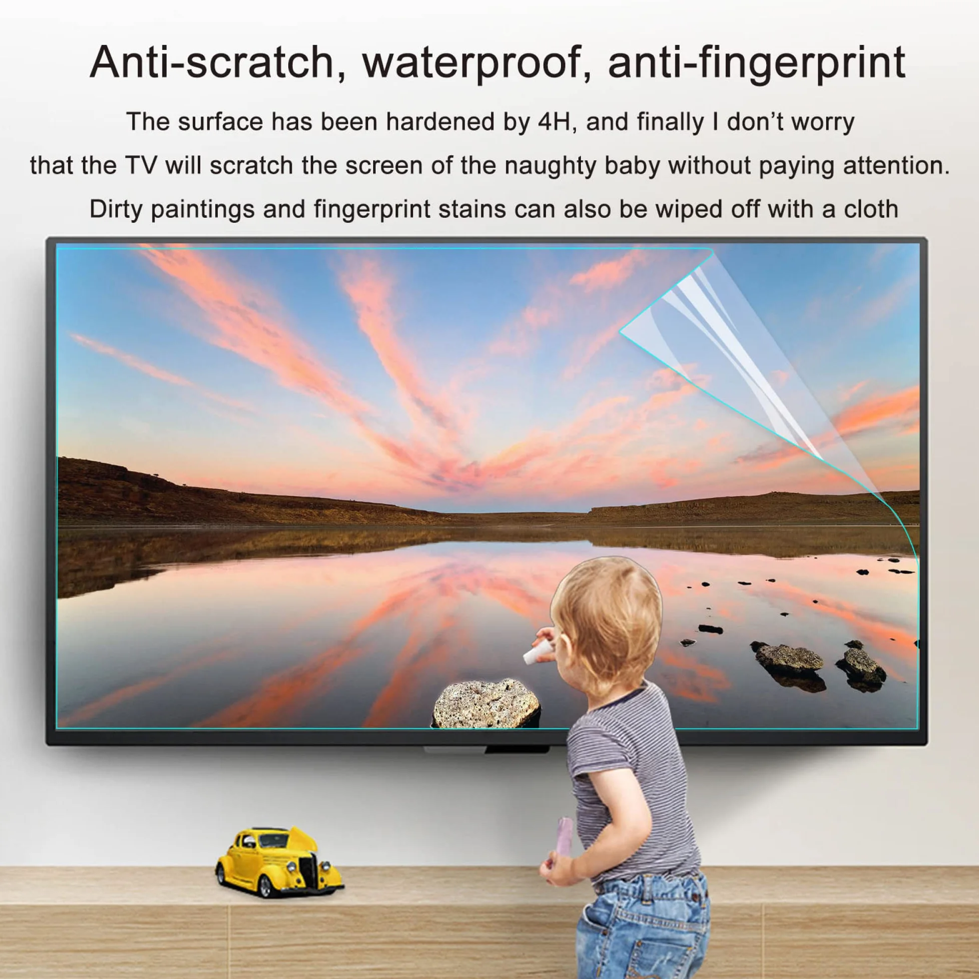 Protecteur d'écran TV Mat 42-65 Pouces Anti-reflet Anti-lumière Bleue Anti-Rayures pour LCD LED 4K OLED QLED HDTV