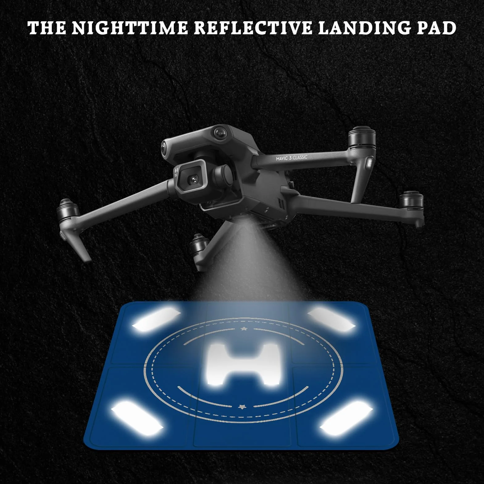 FPVtosky aire d'atterrissage pour drones, universel, grand,51 cm, pliage rapide,double face,étanche, landig-pad, lesté pour DJI Lito X1/NEO 2/Mini 5 Pro/3/4 Pro//Mavic 3/Air/Avata/FPV/Inspire etc