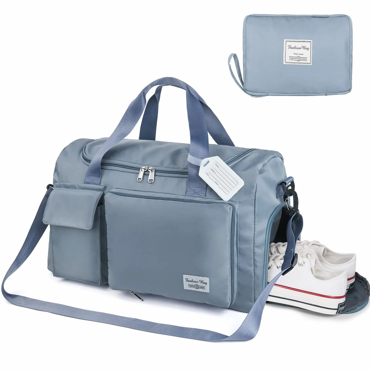 flintronic Sac de Voyage Pliable Grande Capacité 35L 50L Imperméable Séparé Sec Humide