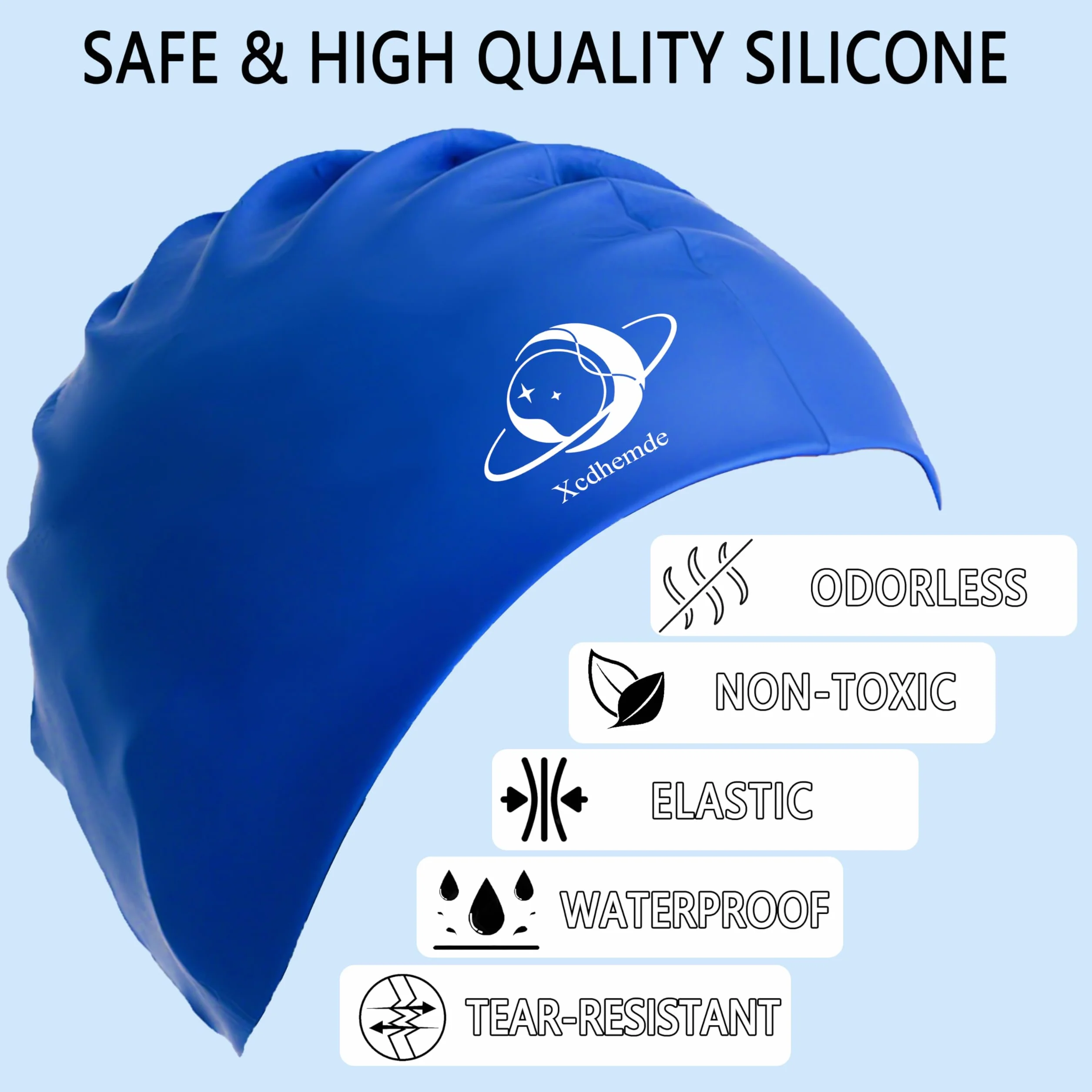 Bonnet de Bain Enfant Silicone Natation Piscine Confortable Souple