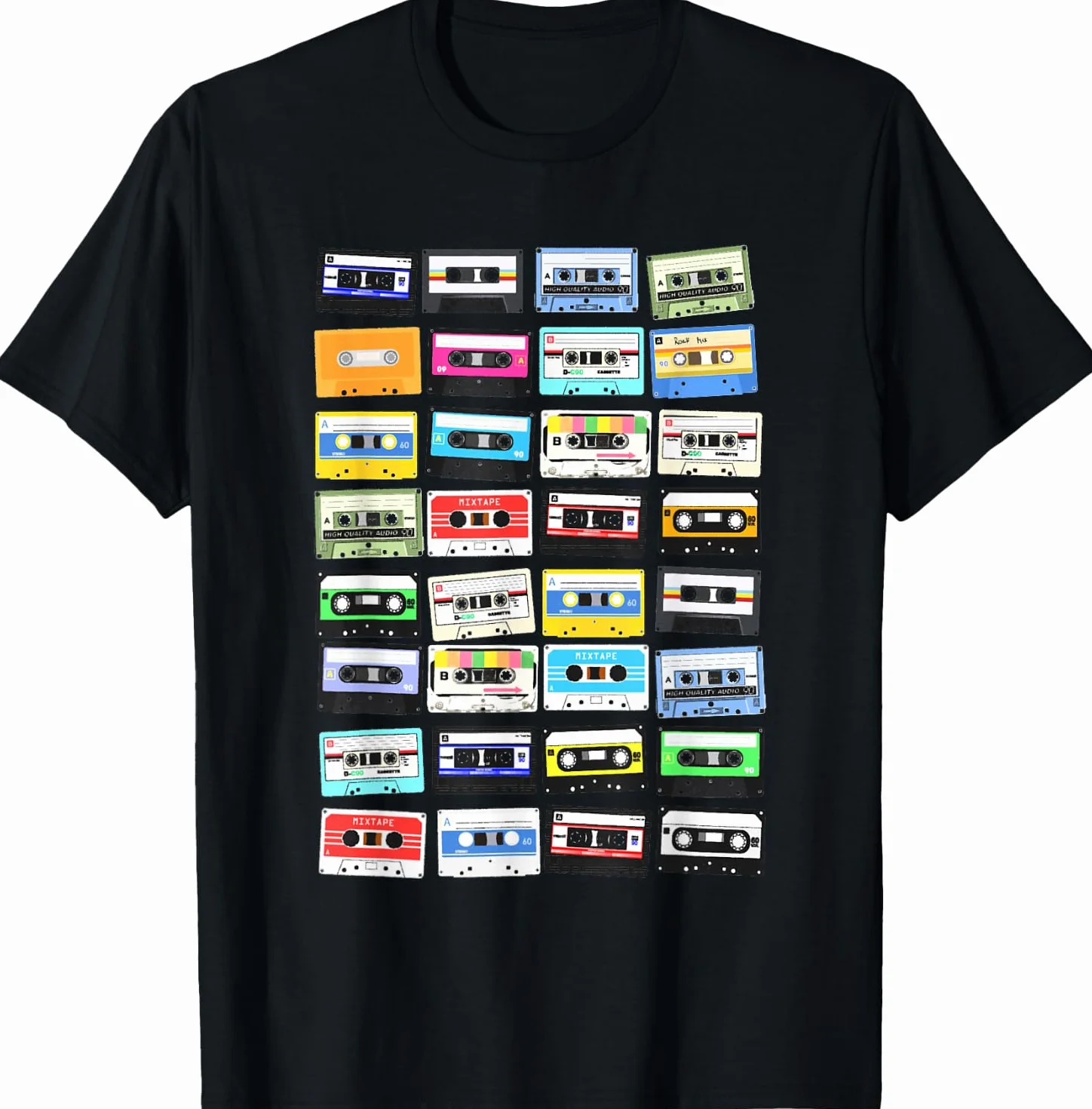 Cassette Tapes Mixtape 70s 80s 90s Vintage T-Shirt