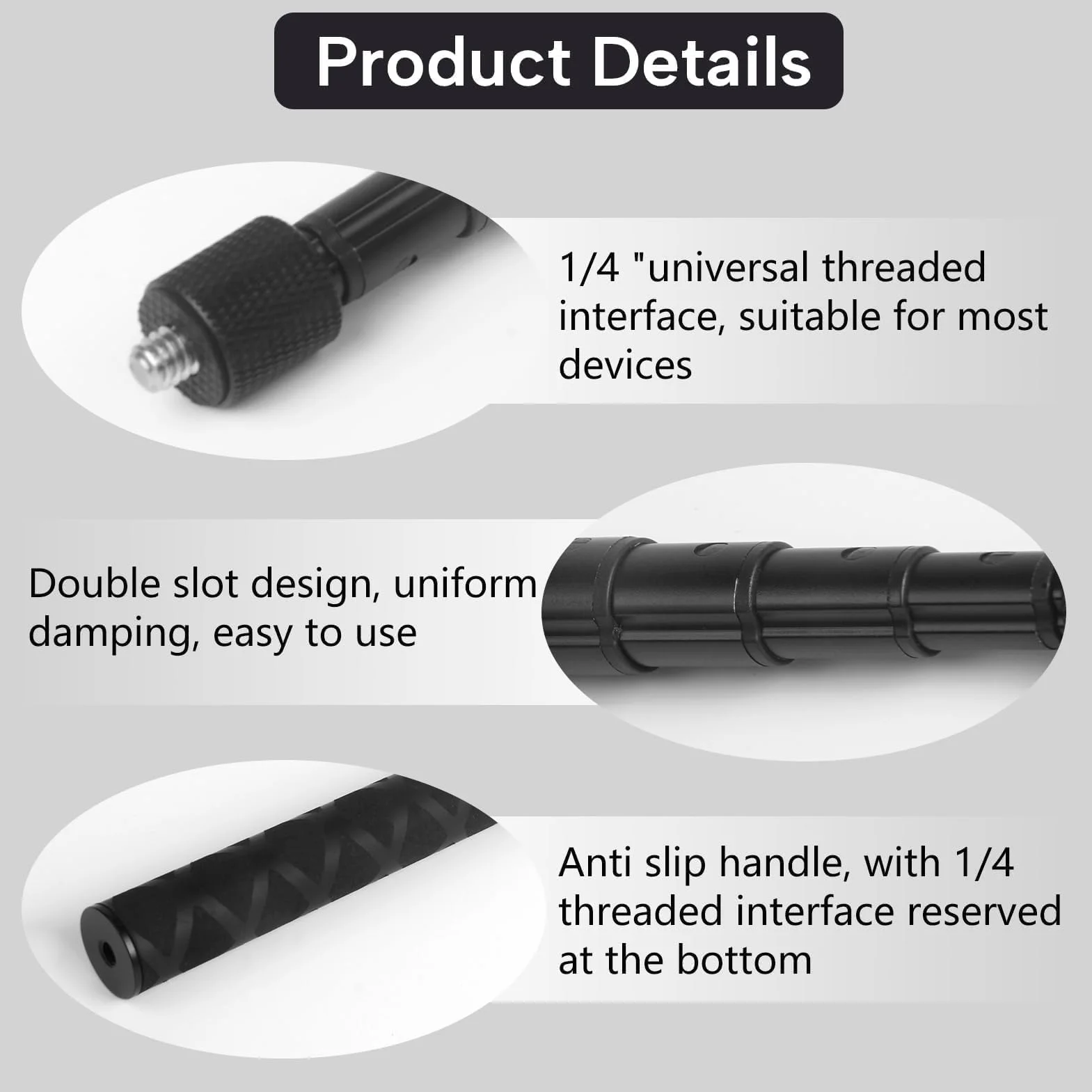 120CM Perche à Selfie Invisible pour Insta X3 X4 RS, Support de Selfie Invisible en Aluminium, Tige Télescopique pour Caméras d'action et Microphone
