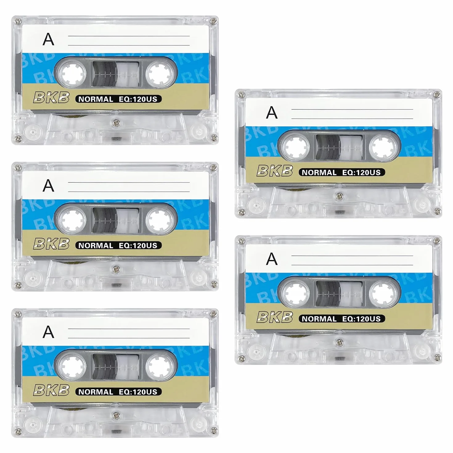Pack De 5 Cassettes Vierges Audio pour Enregistrement, Accessoires Lecteur