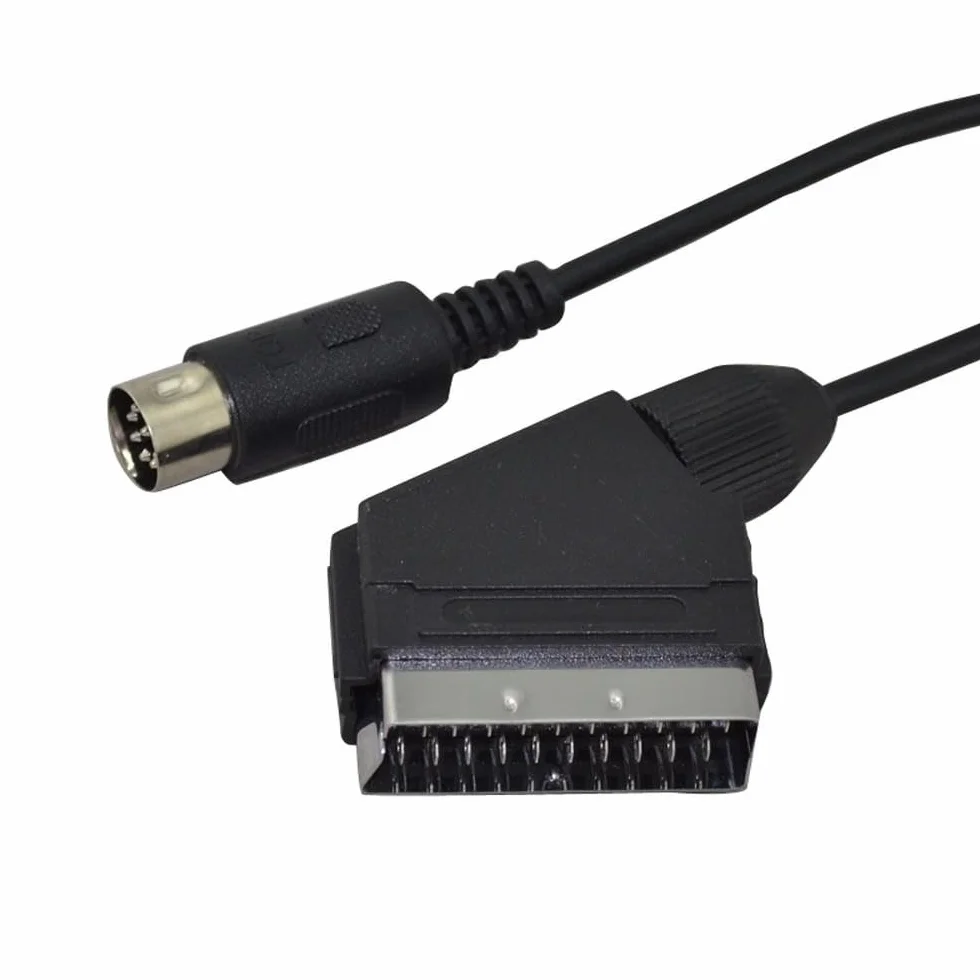 Câble Péritel AV RGB SCART pour Sega Megadrive 1 version C-Pin – Compatible Genesis JAP/US – Haute Qualité Audio/Vidéo – 1,8 m