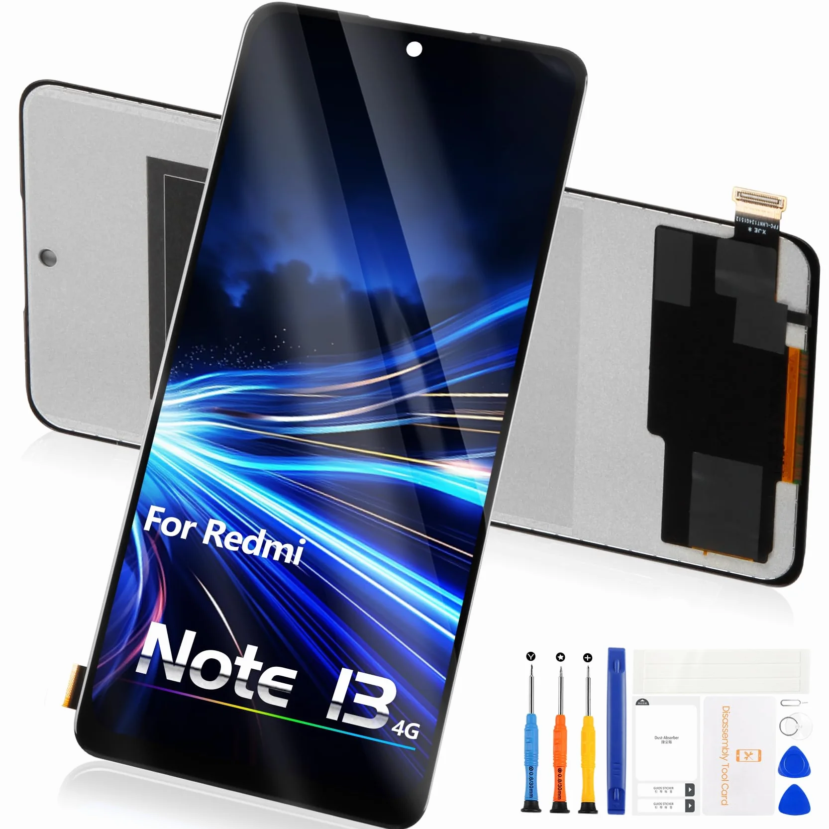Reparo LCD Écran pour Xiaomi Redmi Note 13 4G Display - Ecran pour Redmi Note 13 4G LCD Display Écran Tactile Digitizer Assembly 23129RAA4G 23124RA7EO (6.67",Noir)