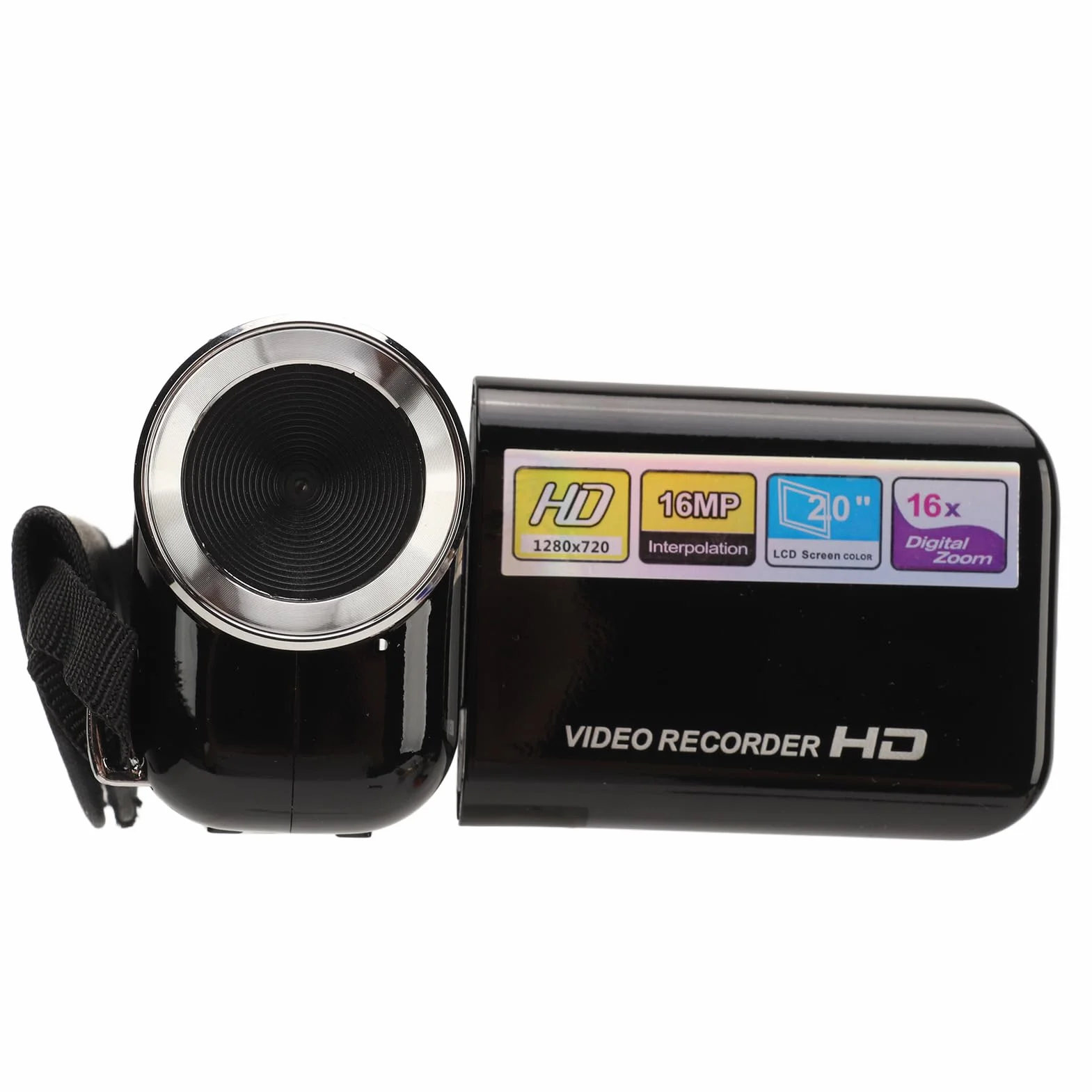 Goshyda Caméscope pour Enfants 1080P HD 16x 16MP Caméra Vidéo Numérique avec écran 2 Pouces, Facile à Utiliser pour Les Enfants