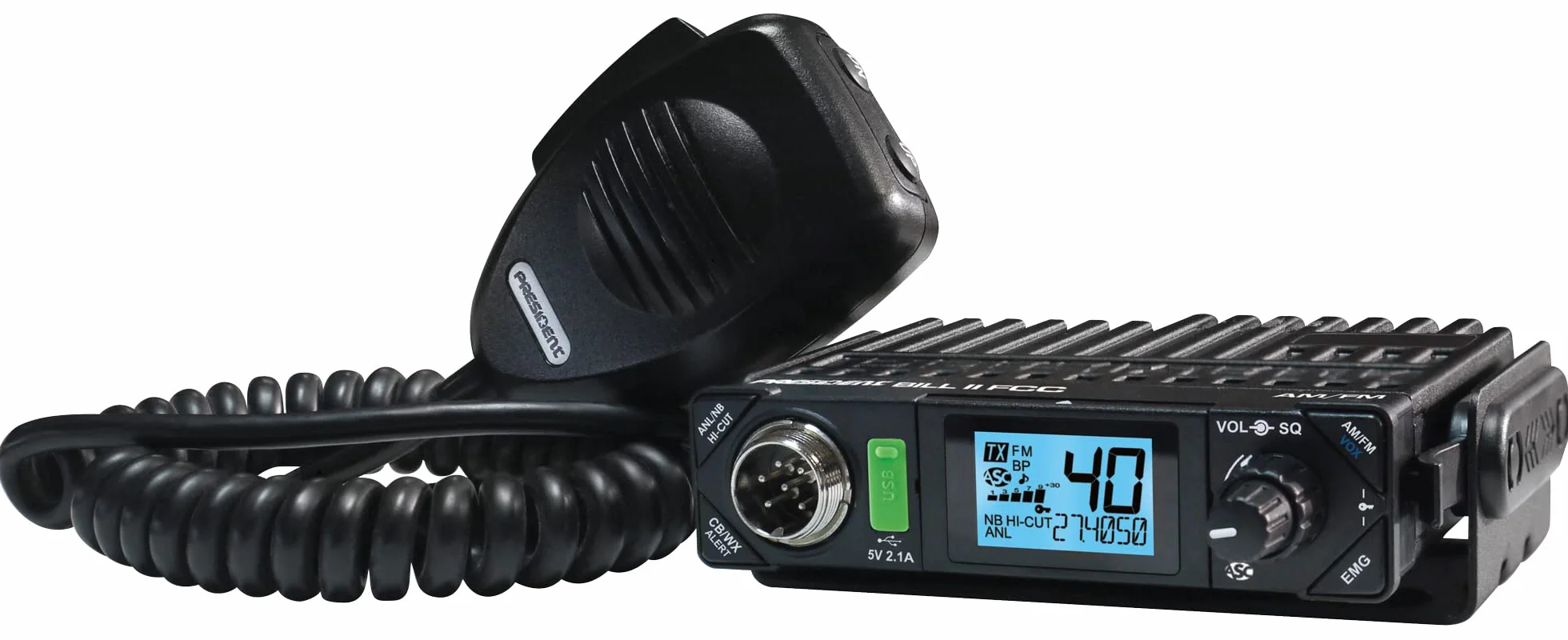 President Electronics Bill II FCC Radio CB AM/FM ultra-compacte