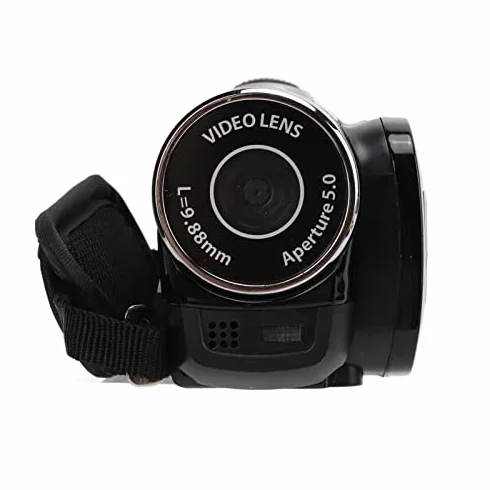Caméra Vidéo Caméscope, Full HD 1080P 16MP Enregistreur D'appareil Photo Numérique Caméscopes Numériques Rotation à 270° Écran Couleur de 2,7 Pouces Caméra de Vlogging Zoom 16X