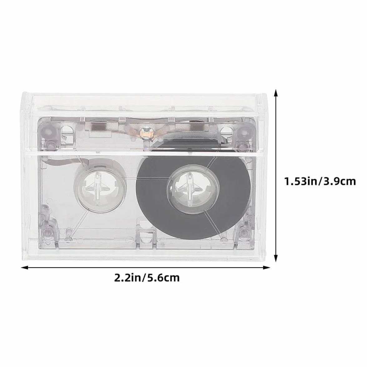 Mipcase Lot de 2 K7 Audio Vierge Mini Design de 60 en Plastique Cassettes Audio pour L'enregistrement Compactes et Compatibles et Cours de Langue
