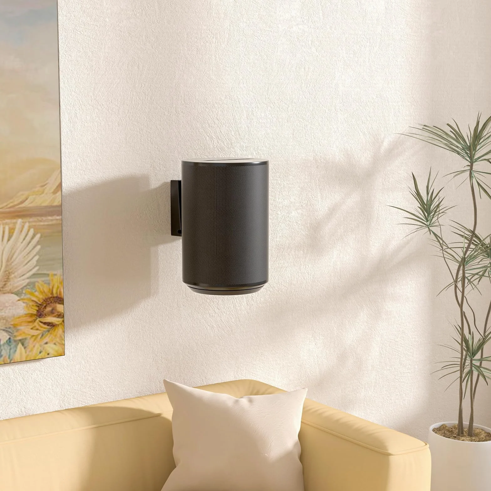 PUTORSEN Support Mural pour Sonos Era 100, Support Enceinte Murale Inclinable Orientable pour Un Meilleur Plaisir Audio,Gestion des Câbles,Supporte Jusqu'à 3 kg(1 Support,Noir)