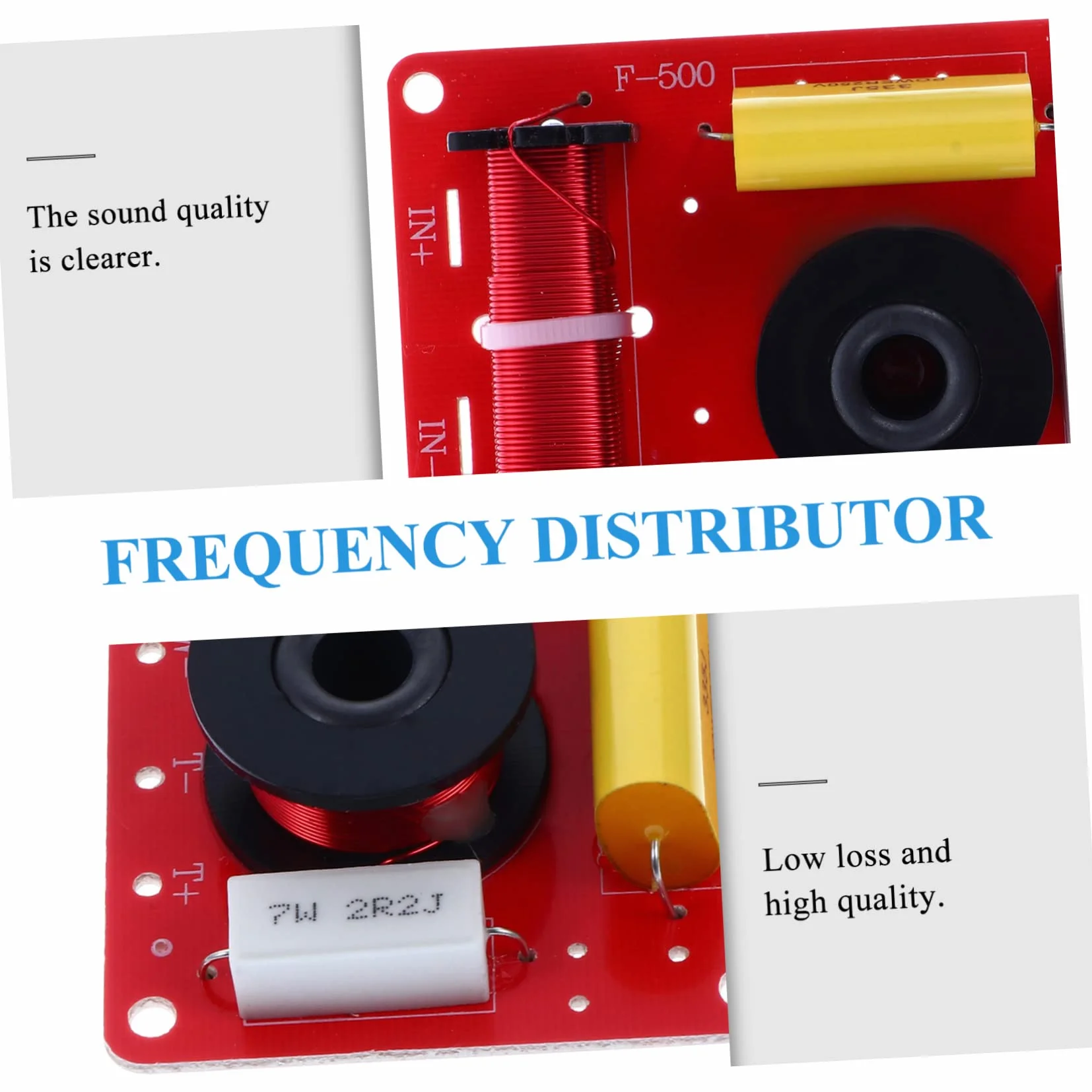 Uonlytech 2pièces Filtre De Crossover Audio pour Haut-parleurs Diviseur De Fréquence Treble Bass pour Système Audio Automobile Accessoire pour Amélioration Qualité Sonore