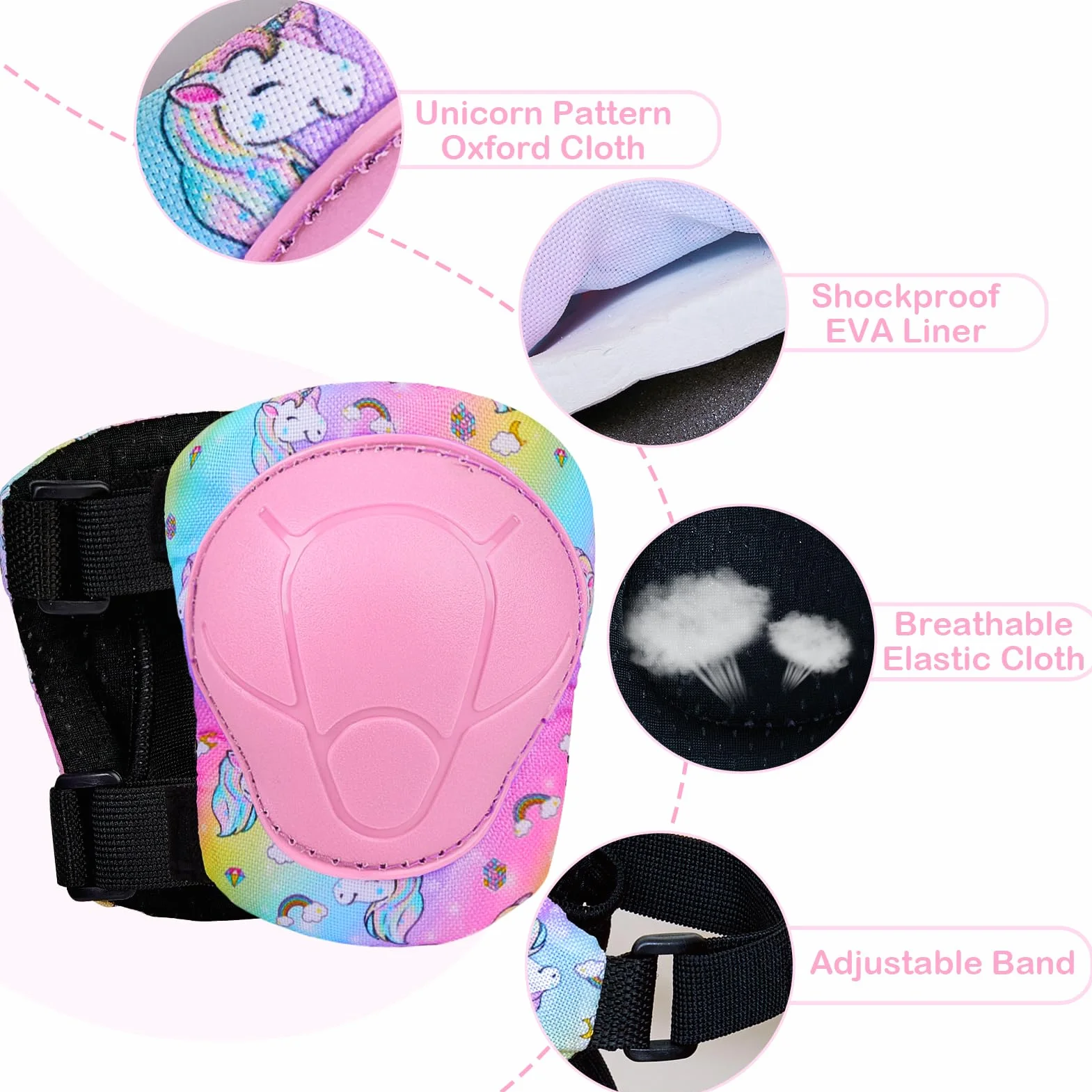 Ensemble de Protections Enfant 6 en 1 Réglables Protection Roller Skateboard