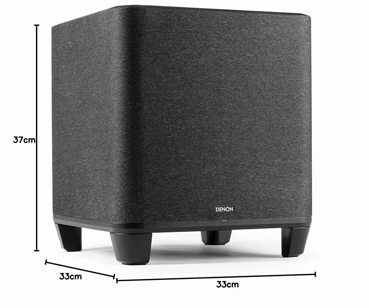 Denon Home Caisson de Basses sans Fil avec HEOS Intégré, Amplificateur Classe D Haute Performance, Woofer 8 Pouces pour Home Cinéma et Musique - Noir