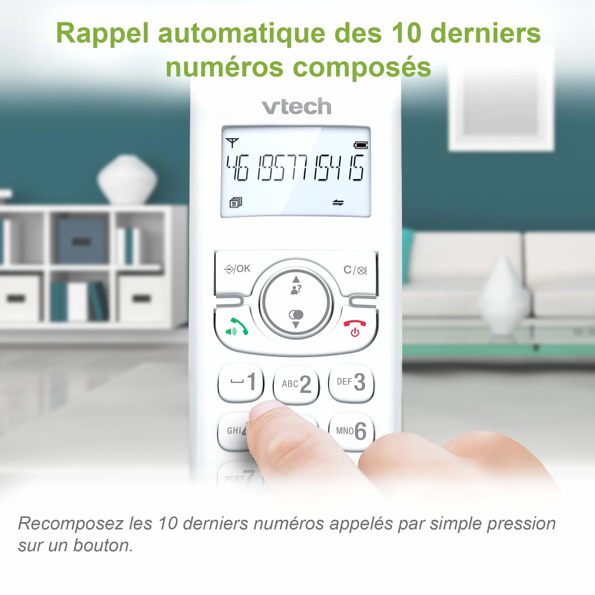 VTech CS1500 Téléphone sans Fil DECT Double Charge avec Blocage d'appel, Identification Appelant