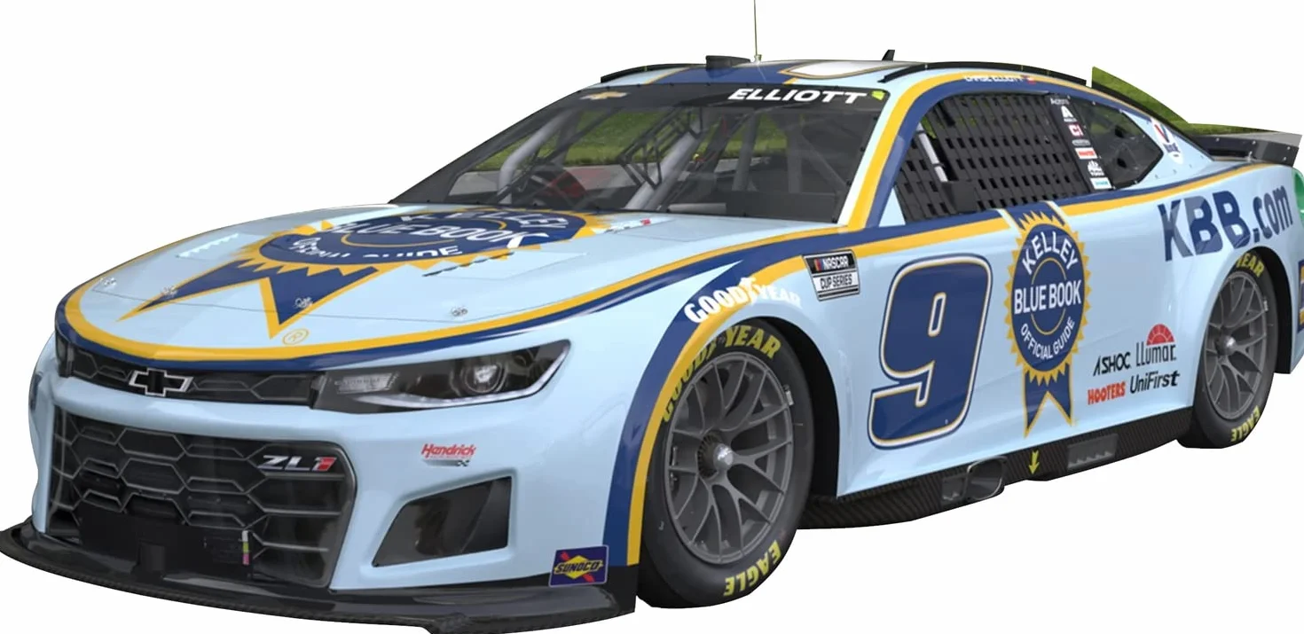 Salvinos J R Modèle 1/24 NASCAR 2022 Camaro ZL1 Chase Elliott Kelly Blue Book Plastique
