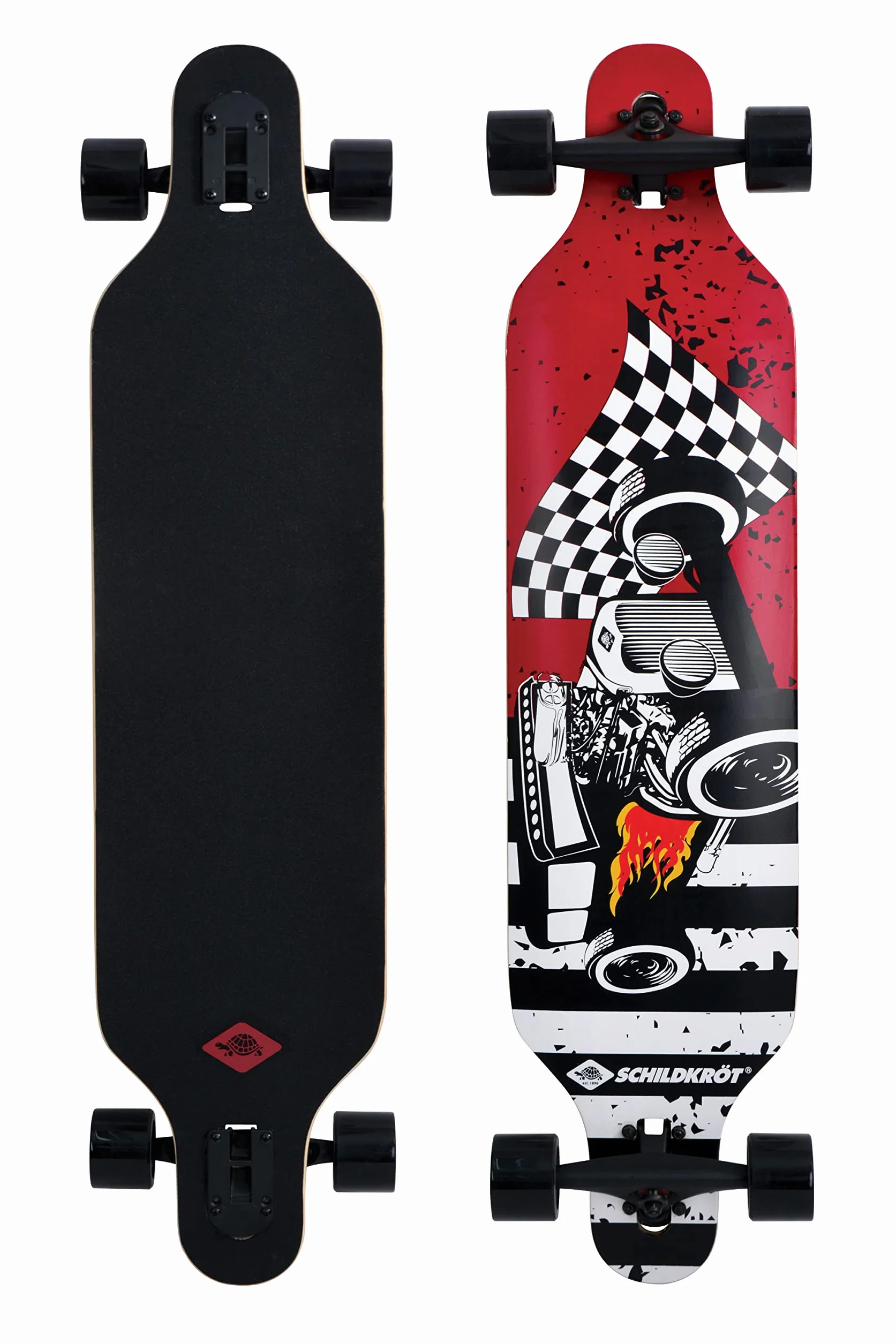 Schildkröt Longboard Freeride 41" Bois d'Érable Collé 9 Plis ABEC-11