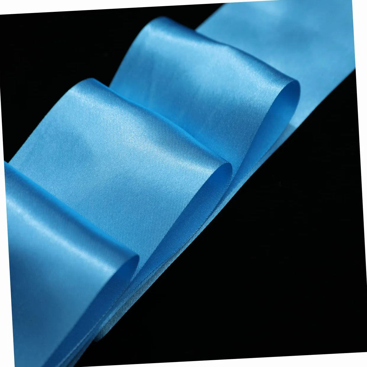 BESPORTBLE Ruban de Gymnastique Artistique Bleu 2 Pièces Poignée en Bois et Soie