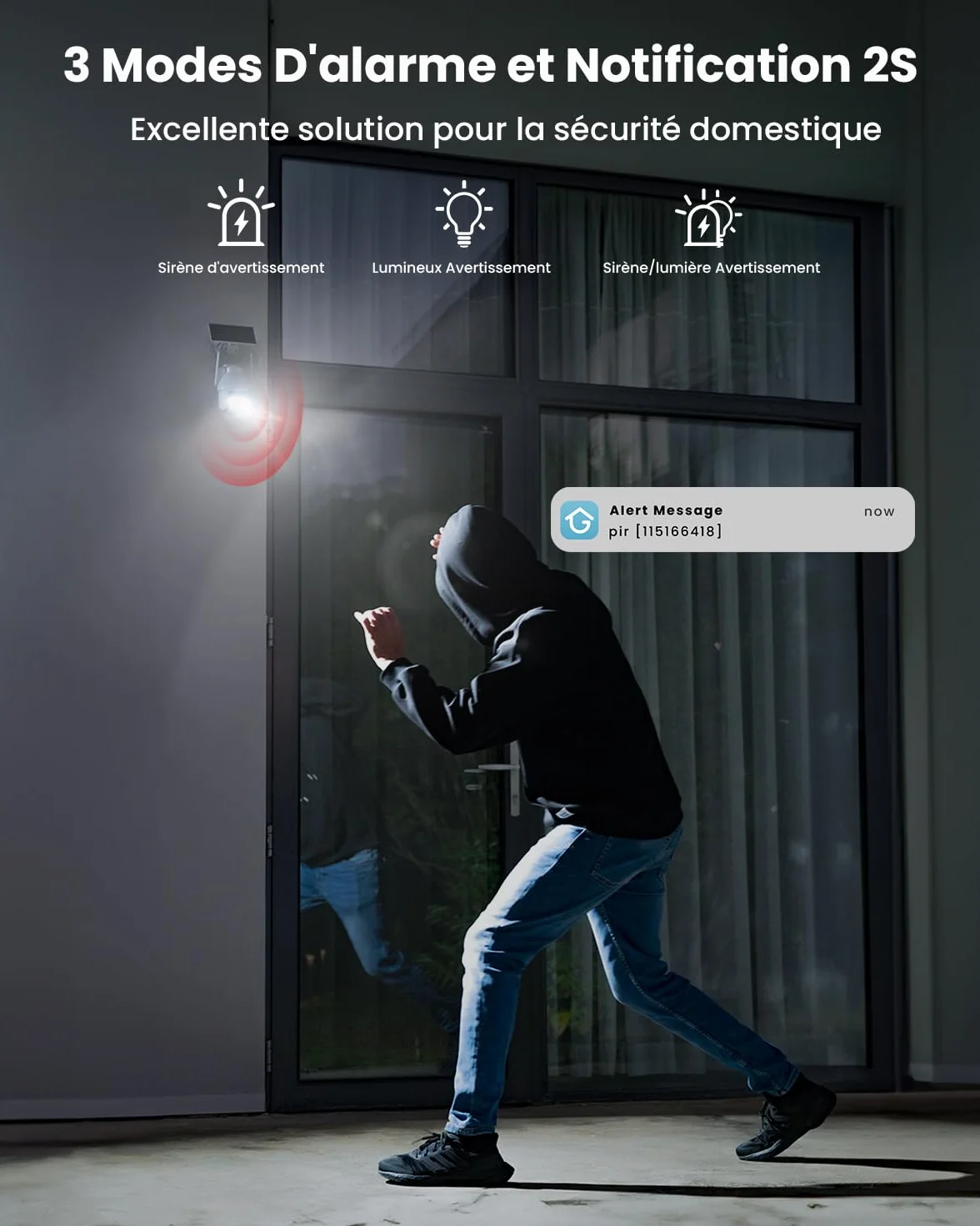 ieGeek 2K Caméra Surveillance WiFi Extérieure sans Fil 3MP 360° PTZ Solaire 15M Nocturne Couleur PIR/AI Détection Audio Bidirectionnel Alexa WiFi6 IP66