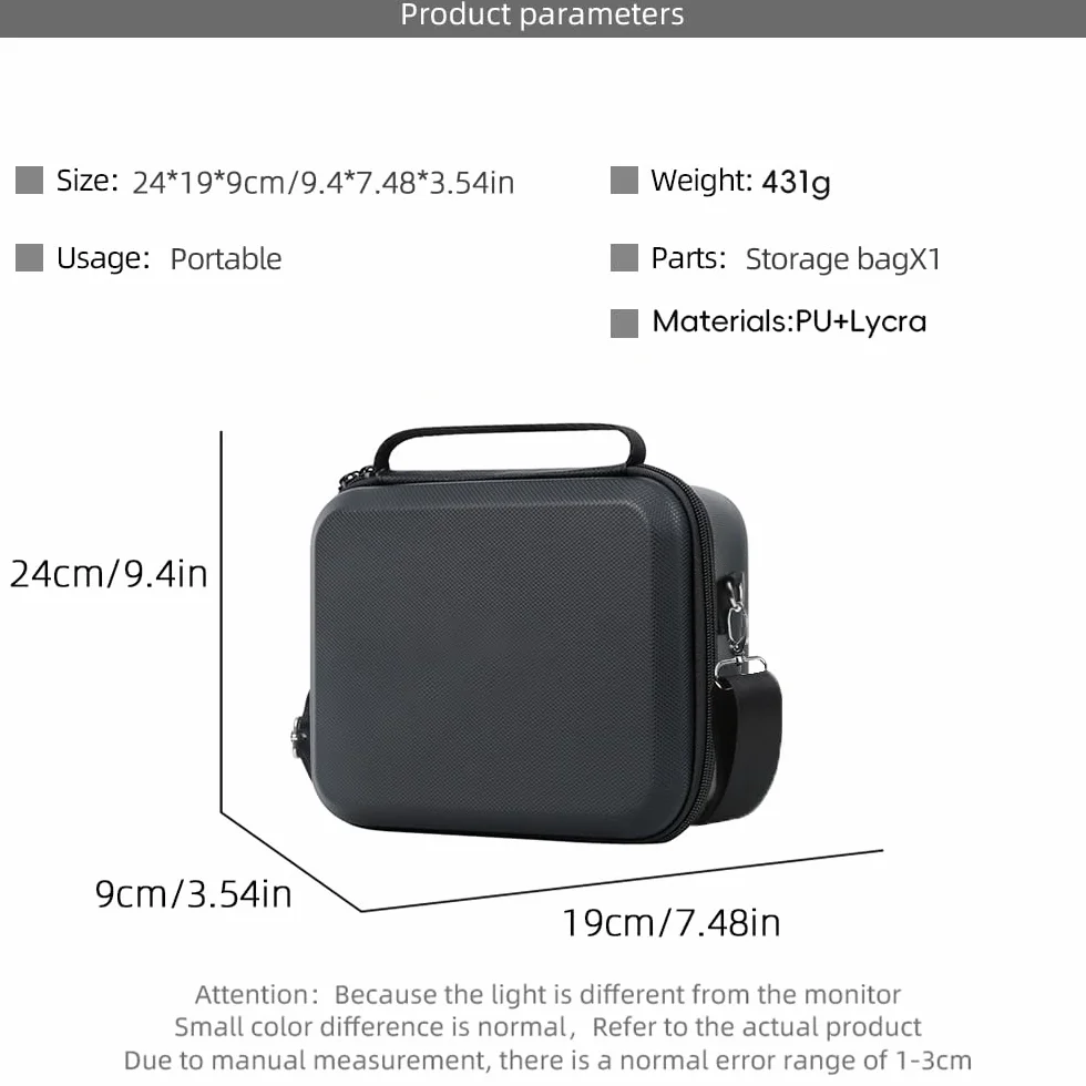 Étui de transport rigide pour DJI Lito X1/Lito1, sac de rangement portable étanche en polyuréthane avec housse de protection de voyage et bandoulière, pour drone Lito X1 Lito1, batterie, télécommande