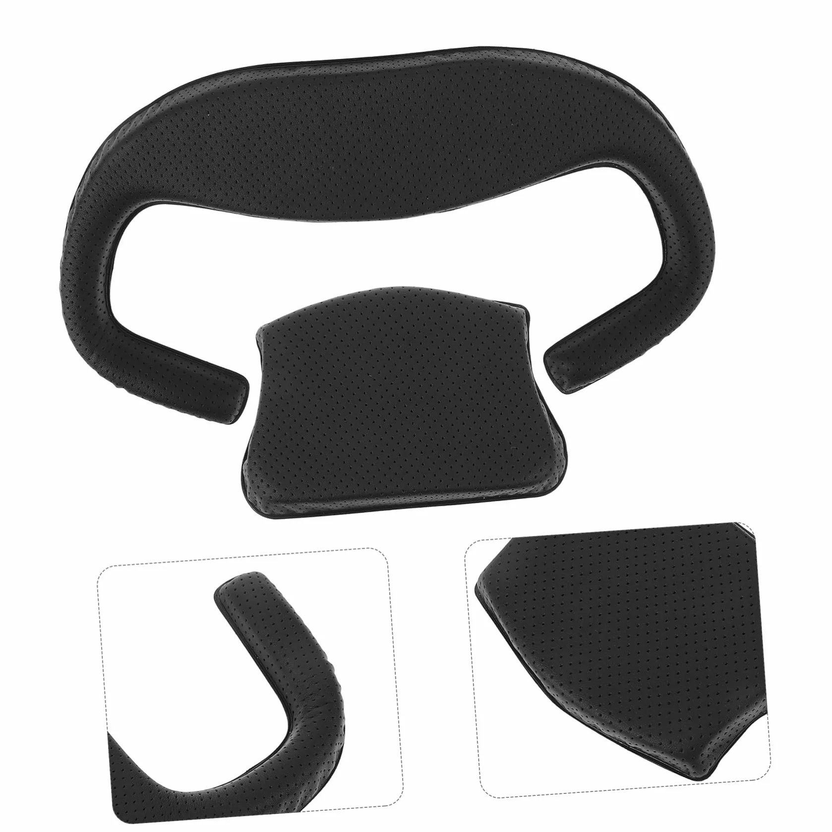 FRCOLOR VR Glasses Face Pad Set Compatible with Pimax Crystal Ergonomic PU Sponge Cushion Light Blocking Sweat Absorption