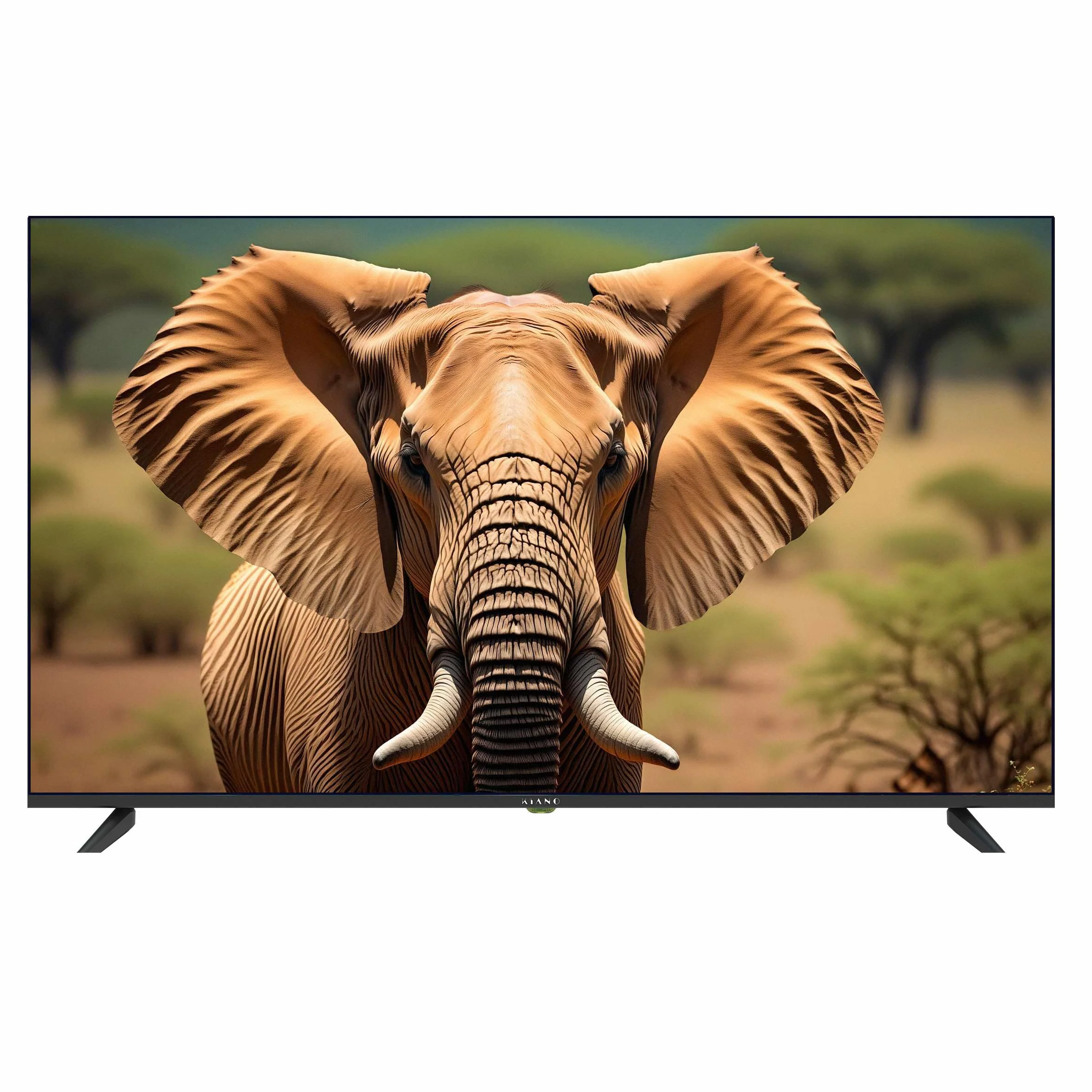 KIANO Elegance 55” Smart TV 4K UHD – VIDAA OS, D-LED, HDR, Dolby Digital Plus, Wi-FI, HDMI/USB, Triple Tuner DVB-T2/S2/C, PVR USB, Design sans Bordures