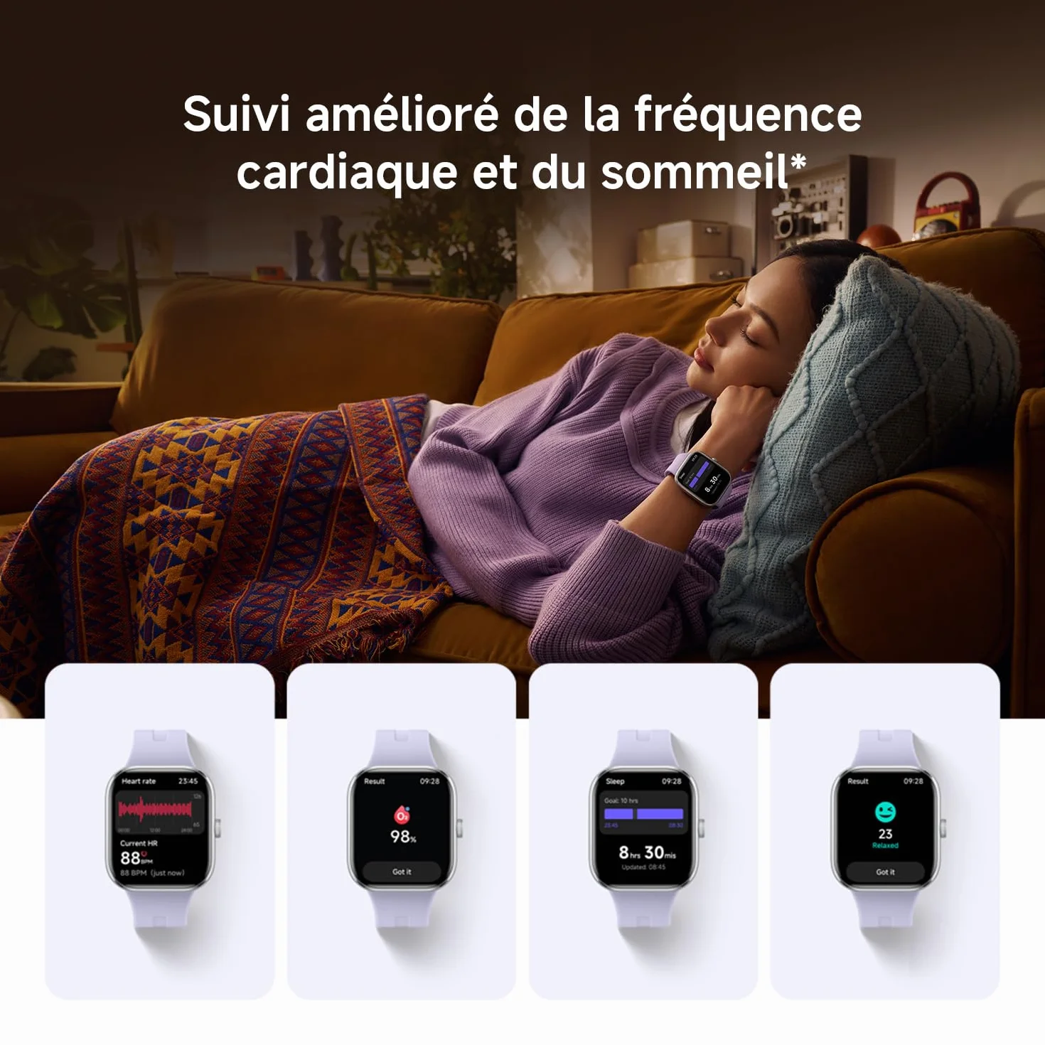XIAOMI Redmi Watch 5-Montre Connectée, Suivi du Sport et Fitness, Ecran AMOLED 53mm, jusqu'à 24 Jours d'autonomie, 150+ Modes de Sport, Surveillance de la fréquence Cardiaque, Suivi du Sommeil, Noir