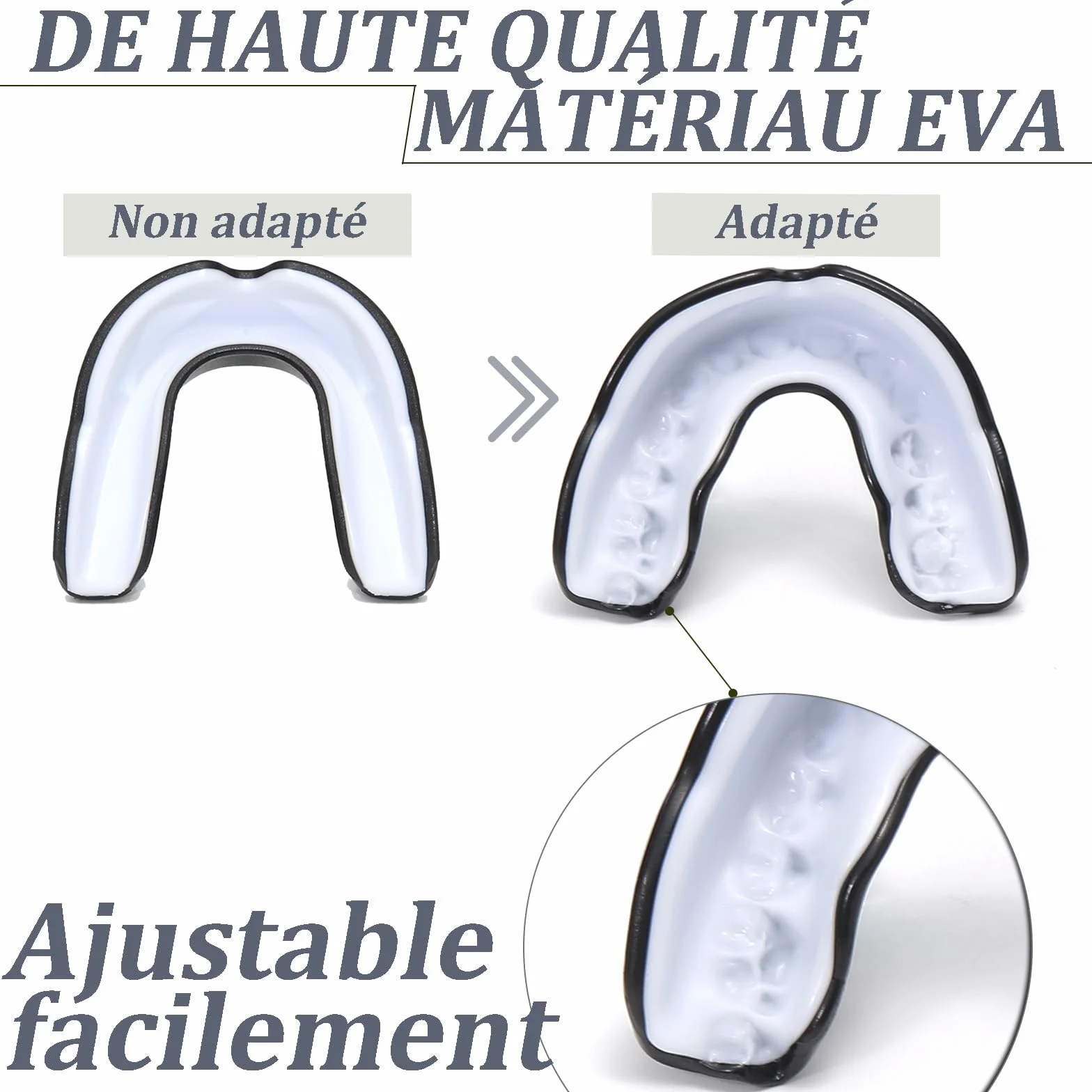 Protège Dents Enfant 11-16 Ans Lot de 2 – Protection Buccale Hockey, Boxe, Arts Martiaux – Certifié CE