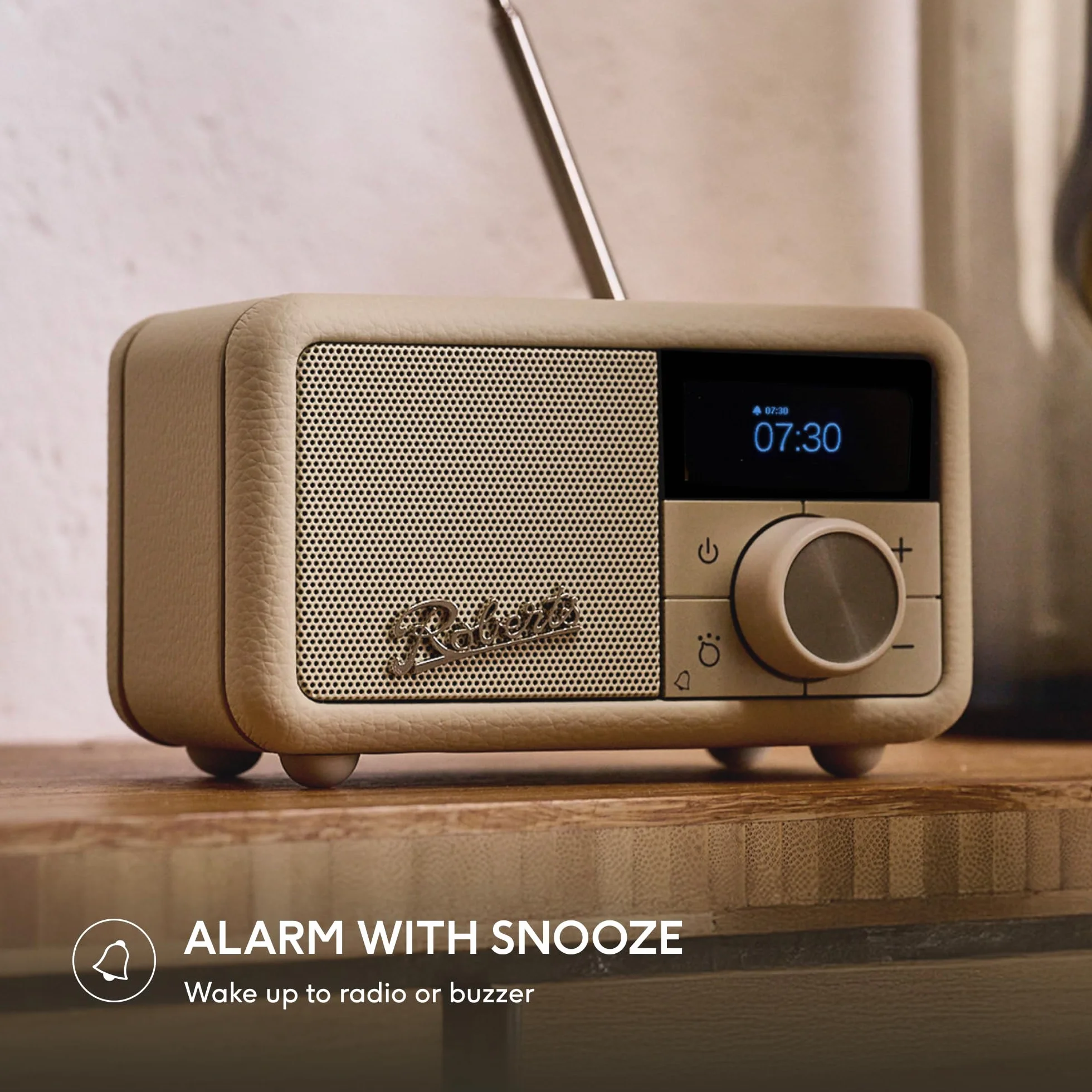 Roberts Revival PETITE2 Radio numérique FM/Dab/Dab+ avec Bluetooth, crème Pastel