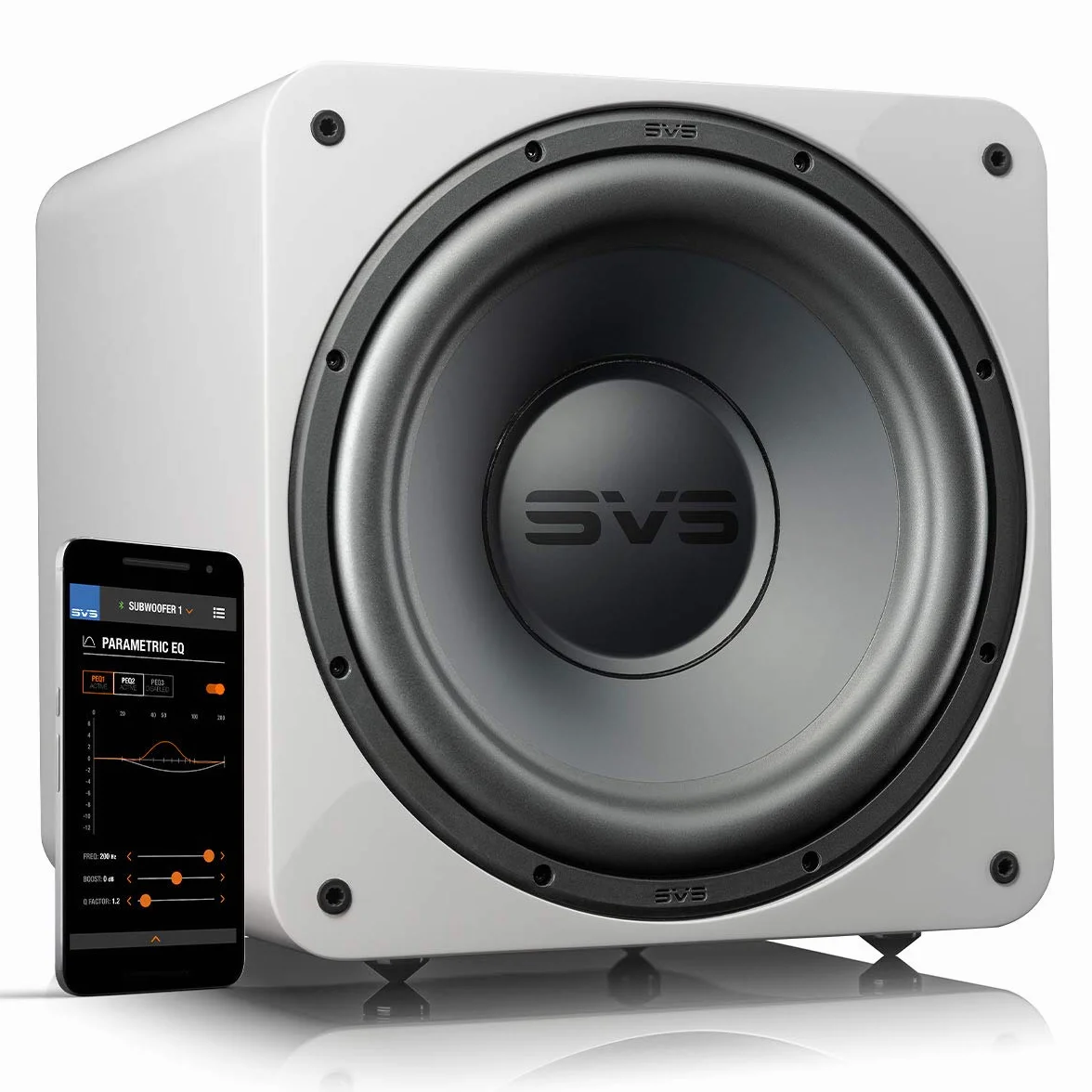 SVS SB1000 Pro Blanc Laqué Caisson de Graves