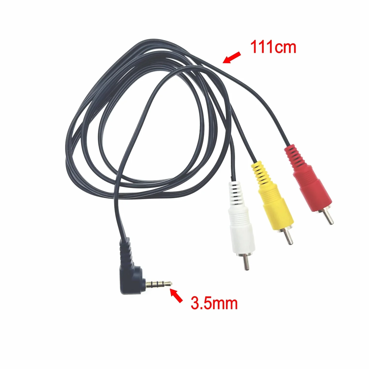 JZK 3.5mm Mâles à 3 RCA mâle câble audio stéréo visuel de remplacement, câble d'entrée vidéo, connecteur vidéo et audio stéréo, câble AV pour caméscopes, téléviseurs, caméras.