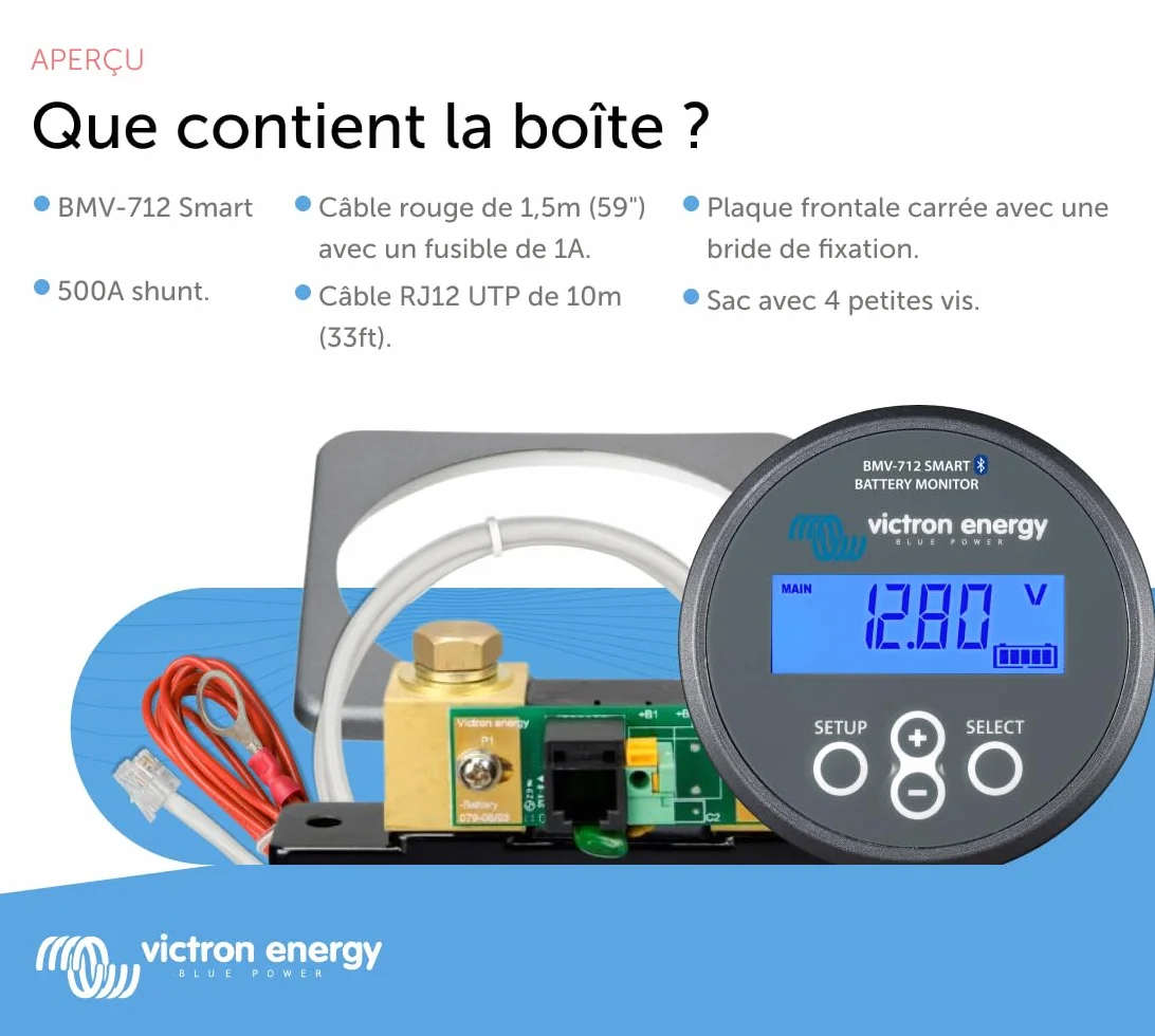 Victron Energy BMV-712 Smart Moniteur de Batterie Gris