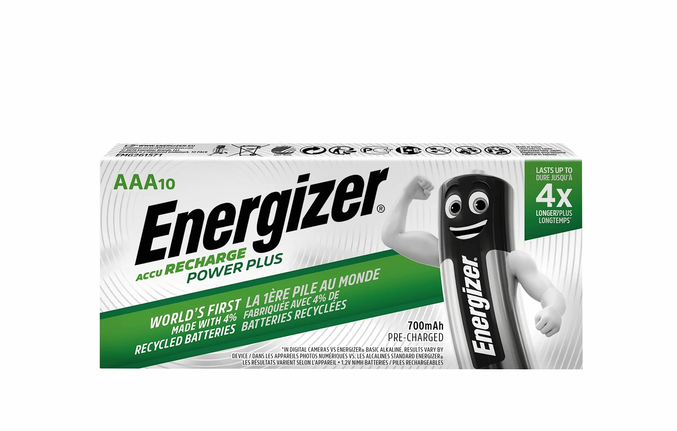 Energizer Rechargeable AAA Battery Pack of 10