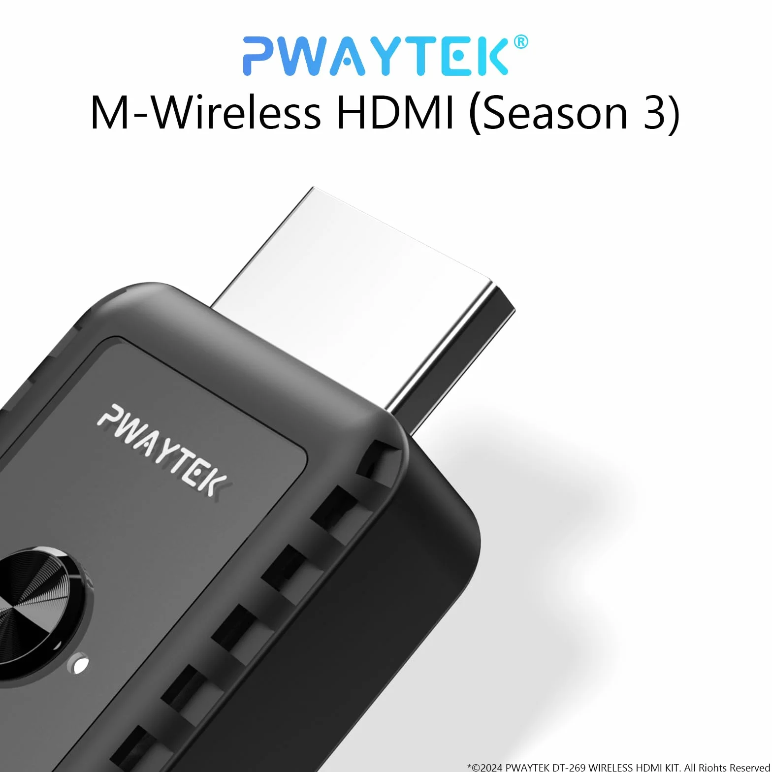 PWAYTEK Émetteur et Récepteur HDMI sans Fil décodeur 4K, Sortie 1080p, Double Bande 2,4G/5G, portée 50m, Compatible PC Portable TV projecteur, Plug & Play sans Application (Noir)