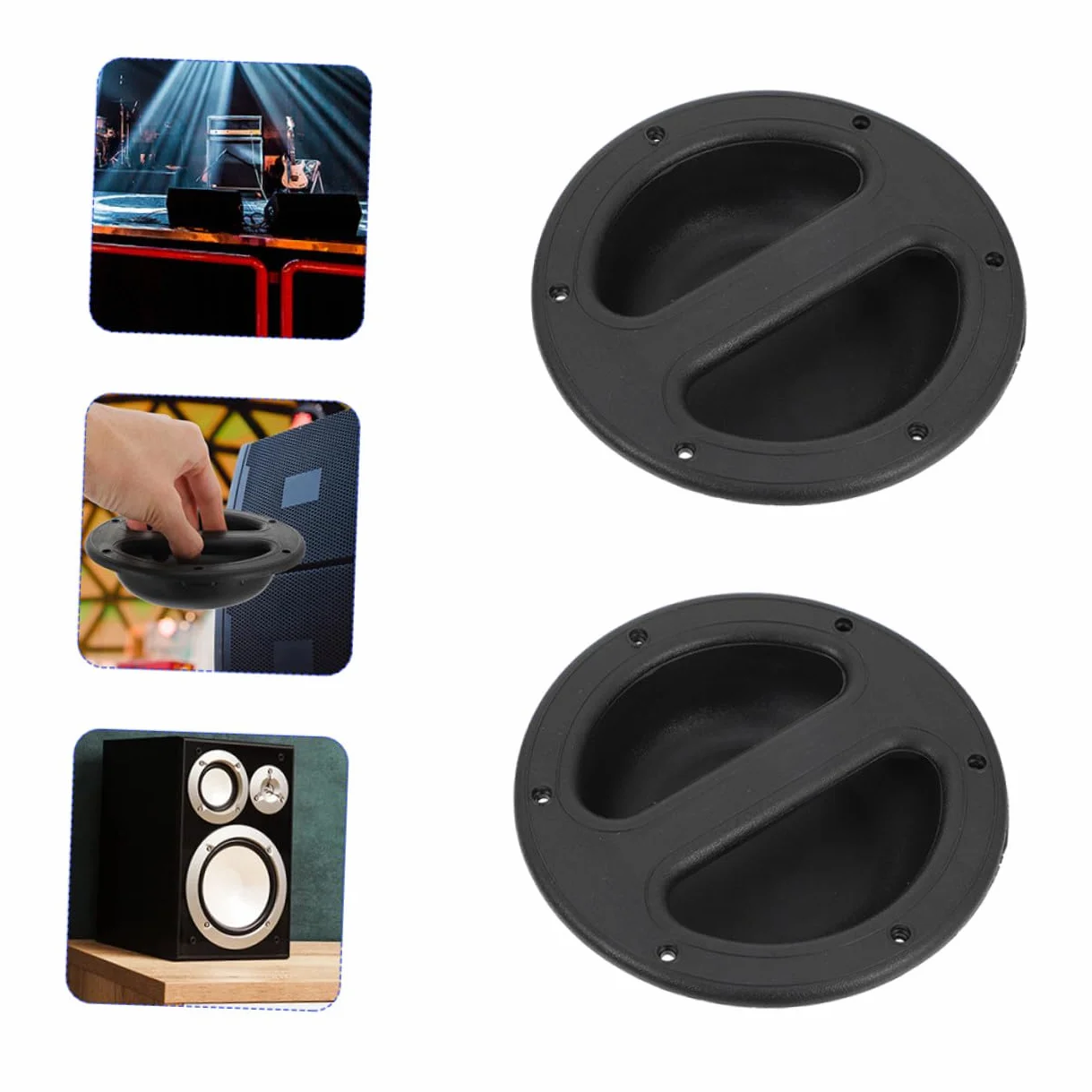 iplusmile Poignées De Haut-Parleur Encastrées Abs 146x38 Mm Lot De 8 pour Réparation Audio Transport Scène Poignée Encastrée Noire Pratique pour Enceintes Professionnelles